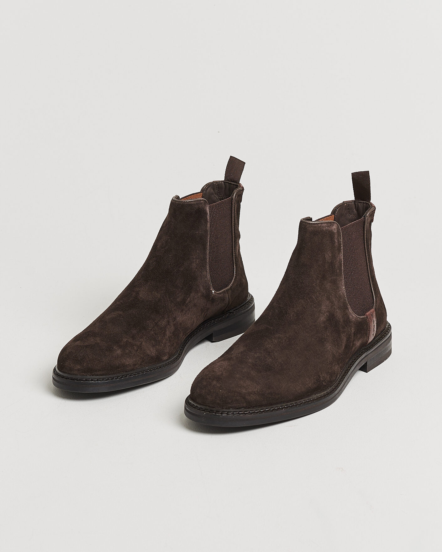Homme | Bottes | Gant | Bidford Suede Chelsea Boot Dark Brown