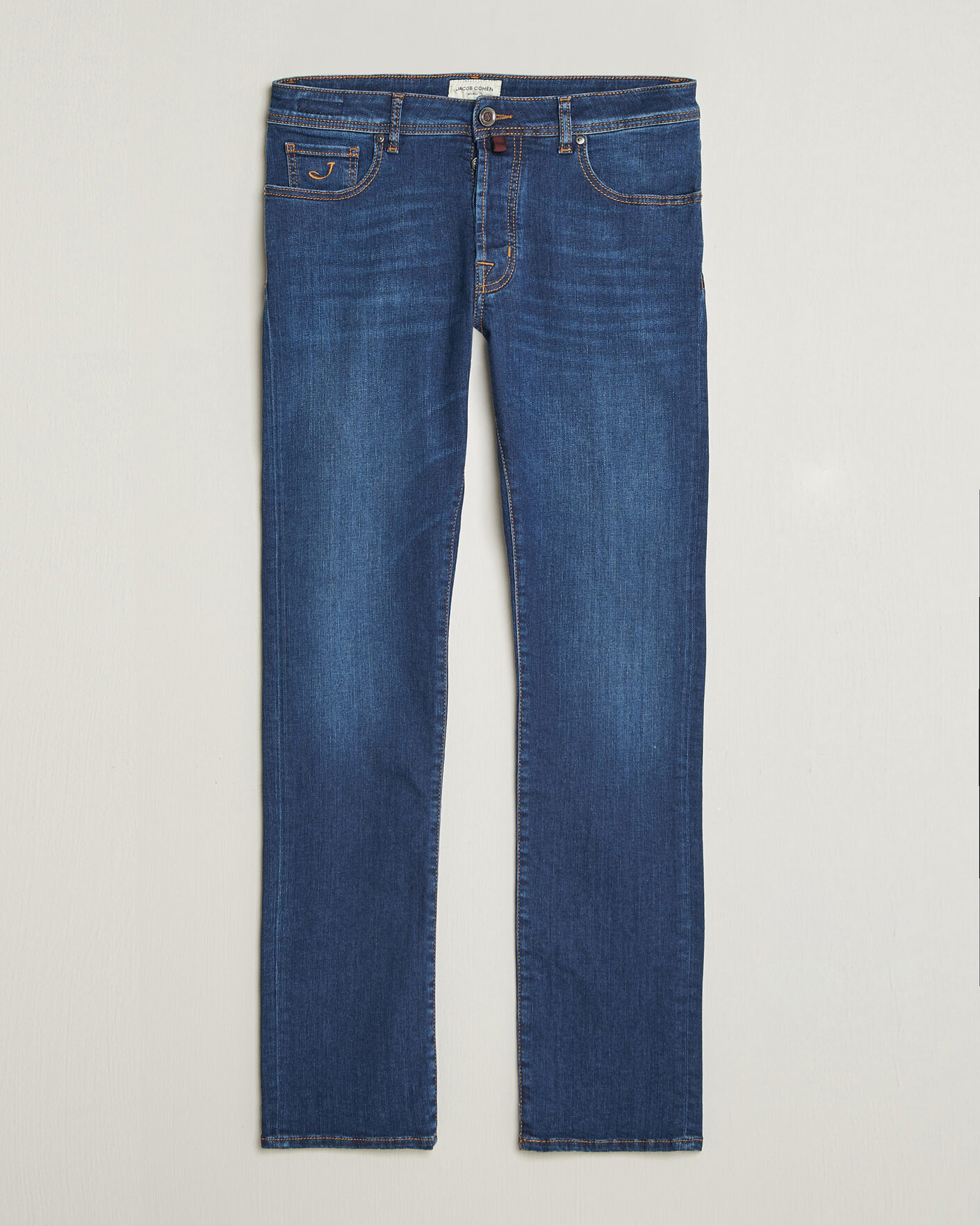 Homme | Jeans | Jacob Cohën | Bard Slim Fit Vintage Wash Stretch Jeans Mid Blue