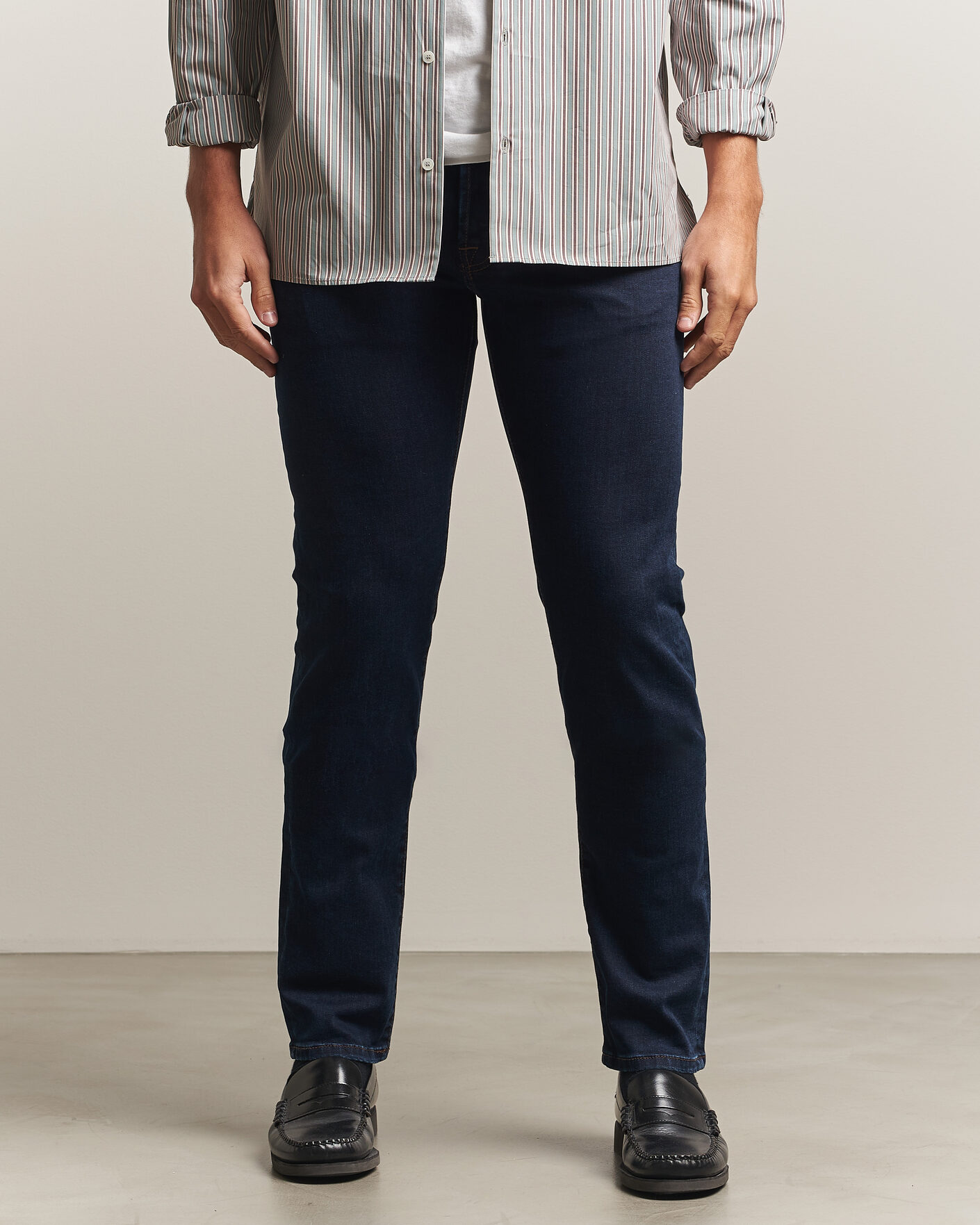 Homme | Jeans | Jacob Cohën | Nick Slim Fit Rinse Wash Stretch Jeans Dark Blue