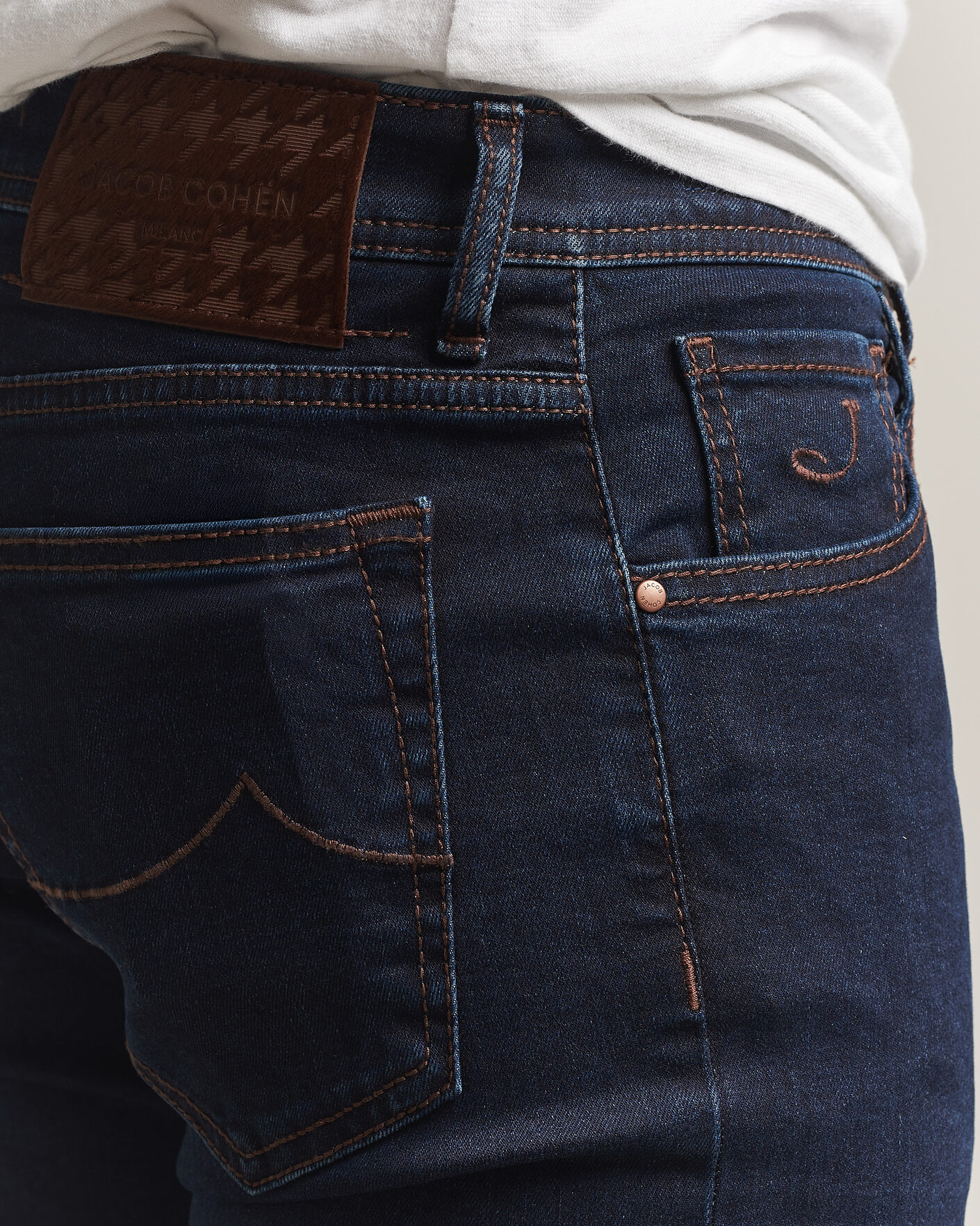 Homme | Jeans | Jacob Cohën | Nick Slim Fit Rinse Wash Stretch Jeans Dark Blue