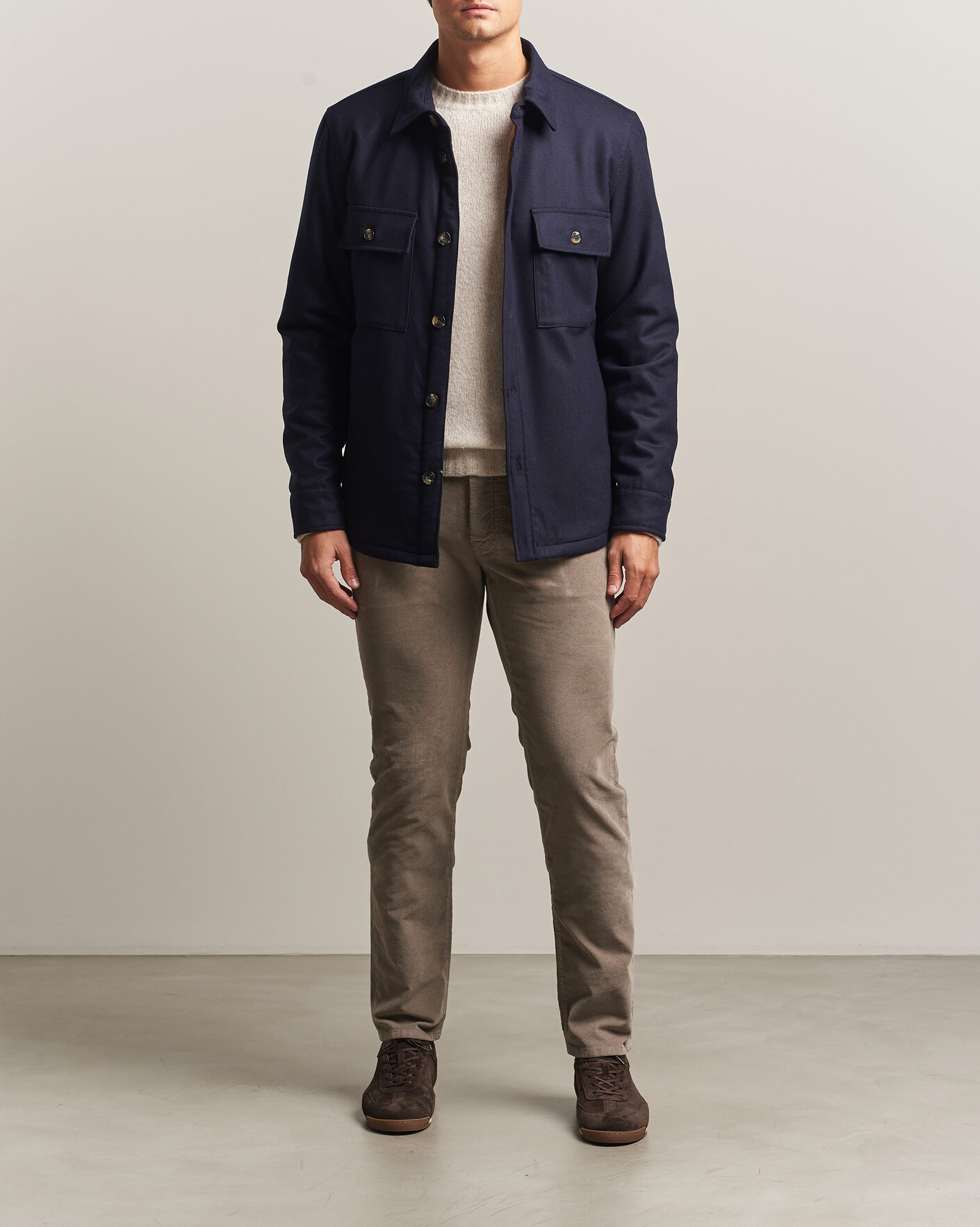 Homme | Pantalons | Jacob Cohën | Nick Slim Fit Cotton Trousers Grey