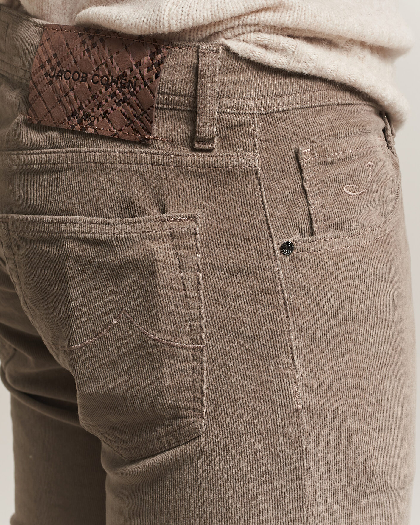 Homme | Pantalons | Jacob Cohën | Nick Slim Fit Cotton Trousers Grey