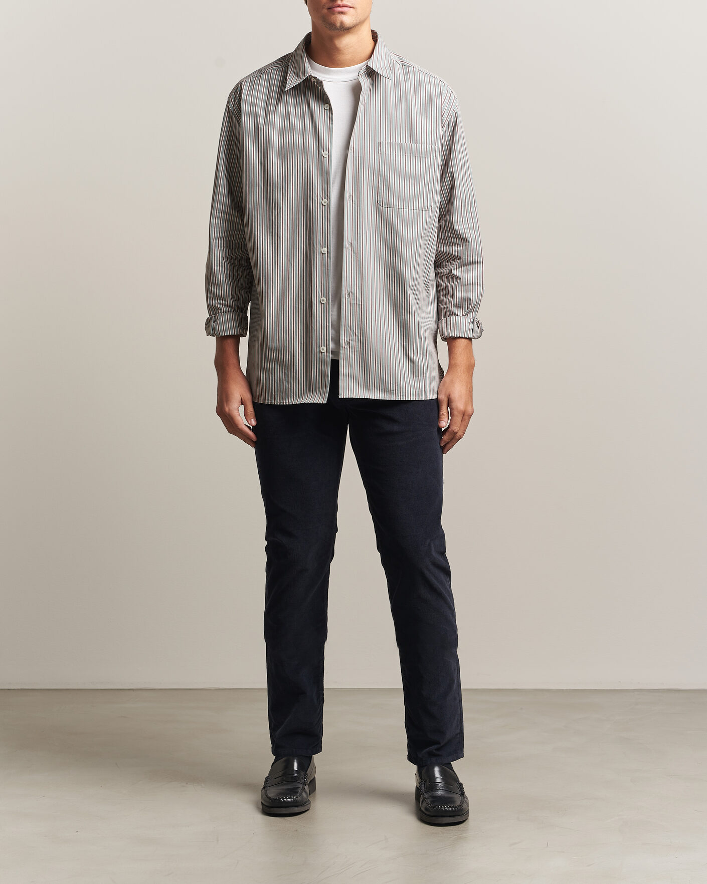 Homme | Pantalons | Jacob Cohën | Nick Slim Fit Cotton Trousers Navy
