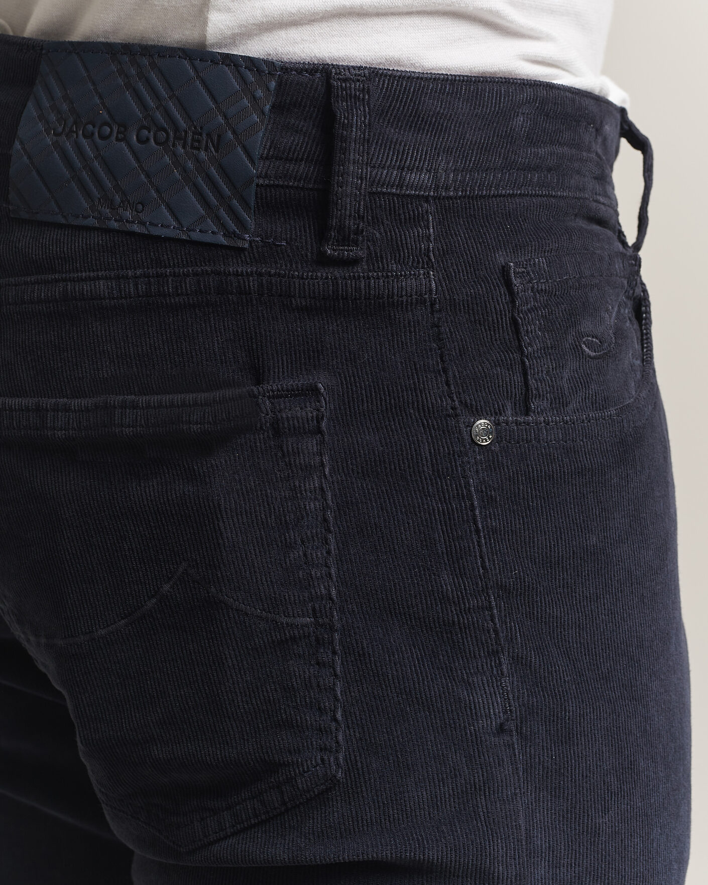 Homme | Pantalons | Jacob Cohën | Nick Slim Fit Cotton Trousers Navy