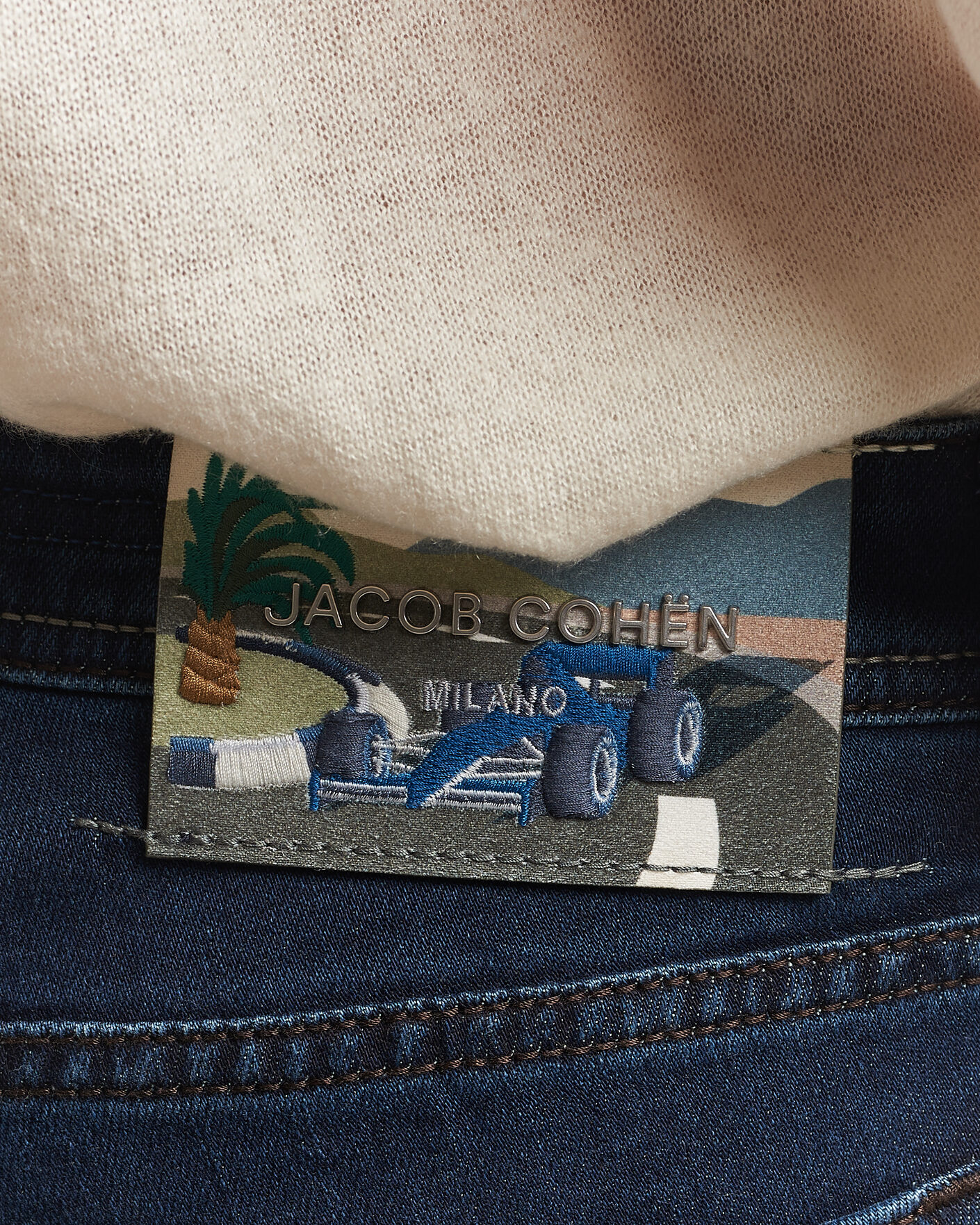 Homme | Jeans | Jacob Cohën | Nick Slim Fit Washed Stretch Jeans Dark Blue