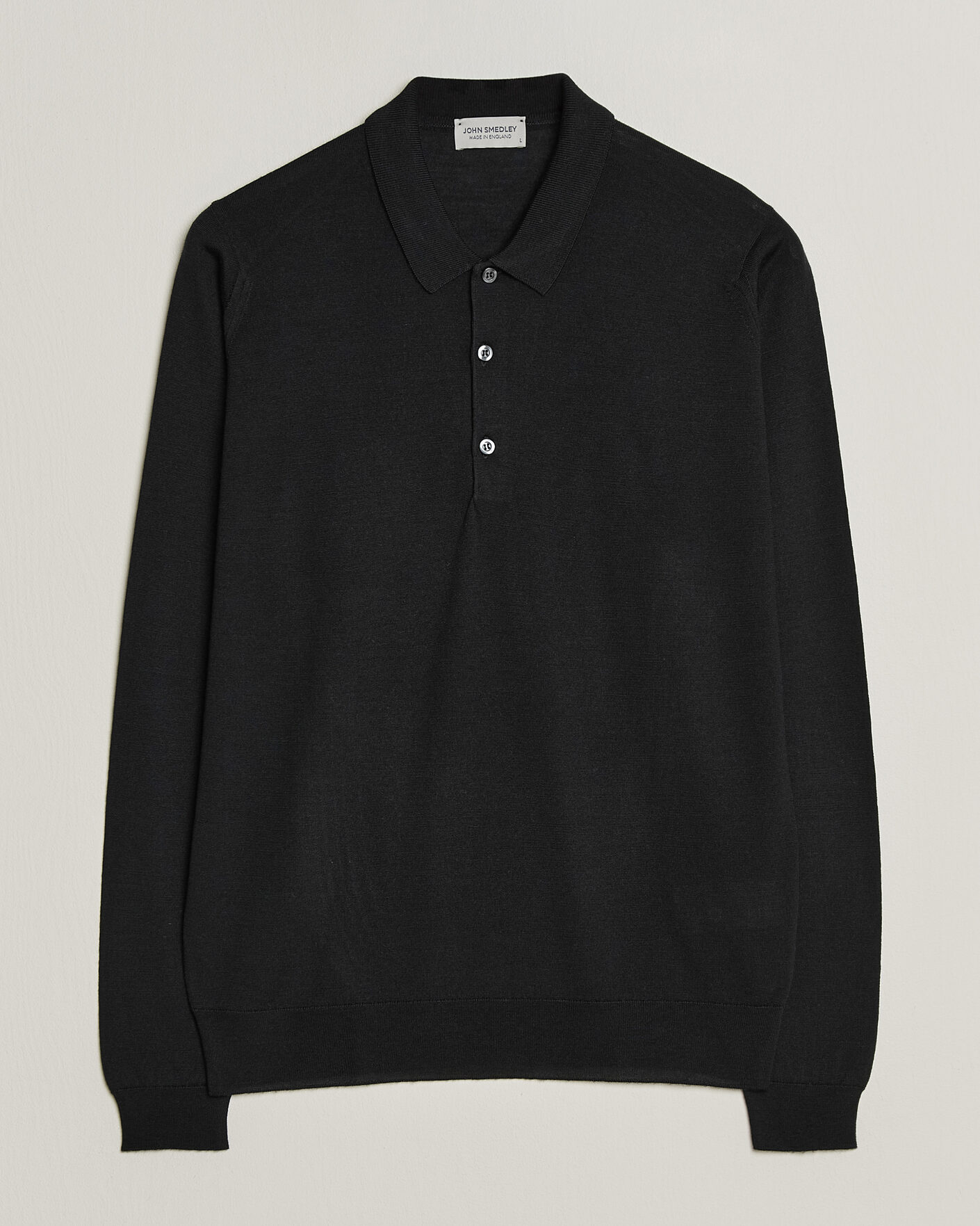 Homme | Pulls Et Tricots | John Smedley | Belper Extra Fine Merino Polo Pullover Black