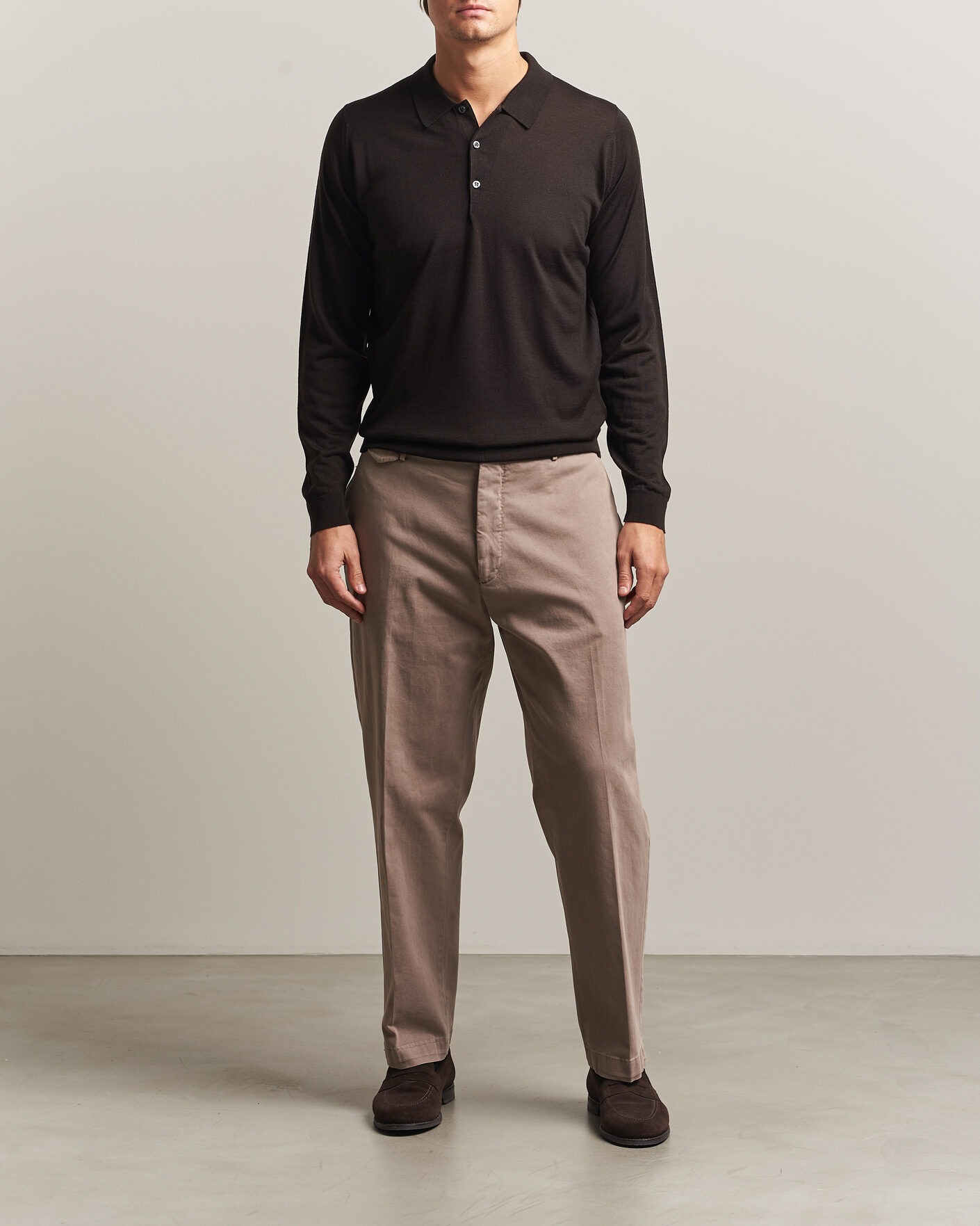 Homme | Pulls Et Tricots | John Smedley | Belper Extra Fine Merino Polo Pullover Faulkner Brown