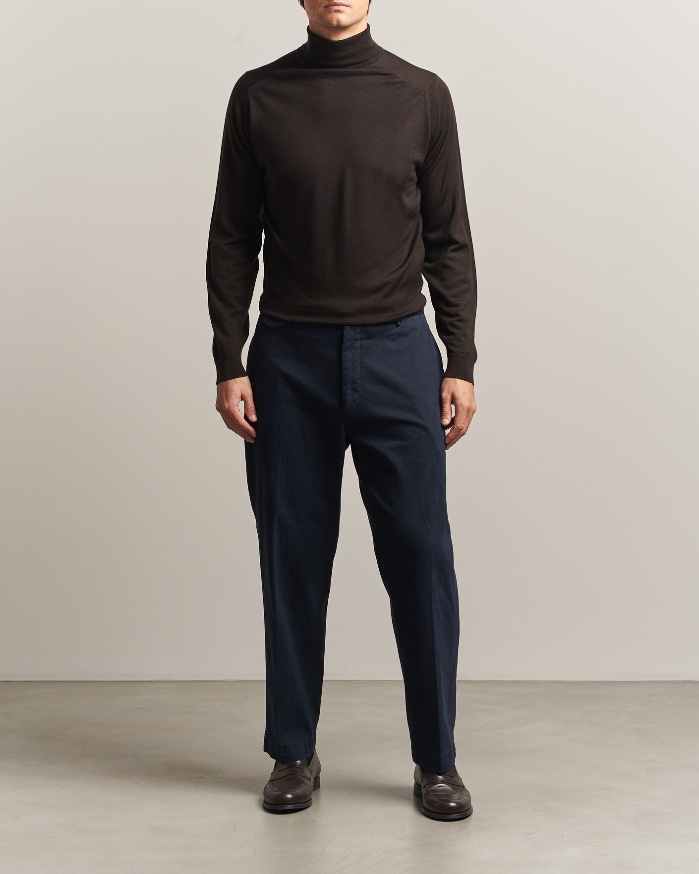 Homme | Pulls Et Tricots | John Smedley | Cherwell Extra Fine Merino Rollneck Faulkner Brown