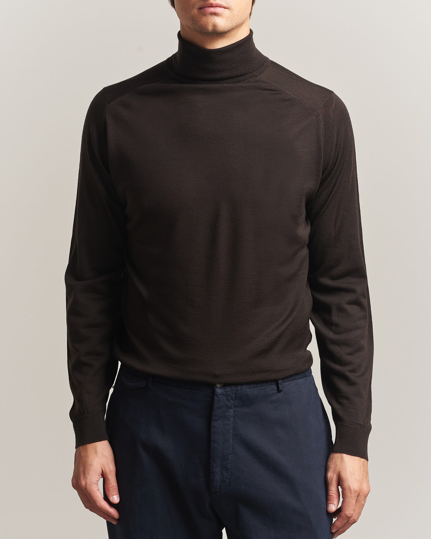 Homme | Pulls Et Tricots | John Smedley | Cherwell Extra Fine Merino Rollneck Faulkner Brown