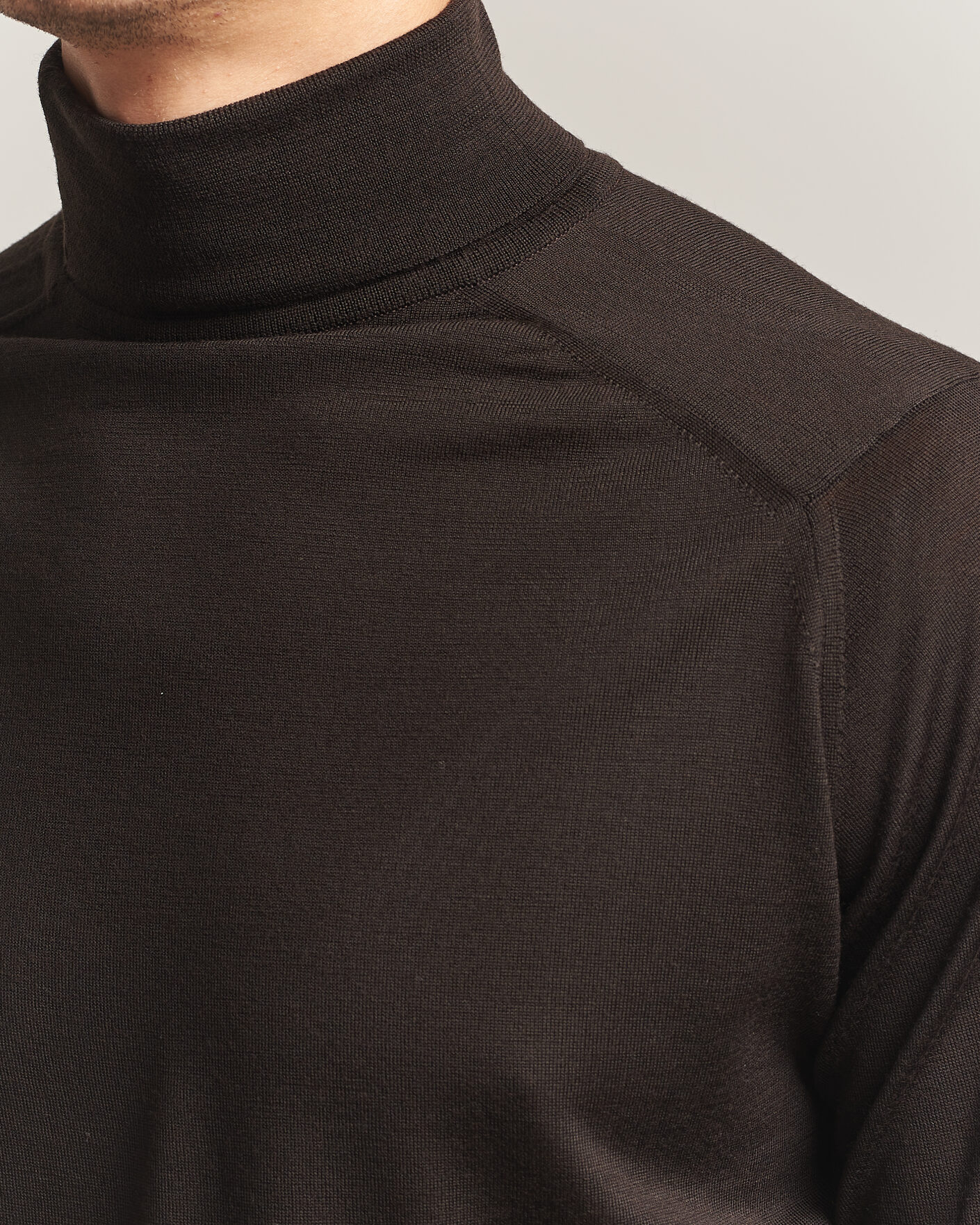 Homme | Pulls Et Tricots | John Smedley | Cherwell Extra Fine Merino Rollneck Faulkner Brown