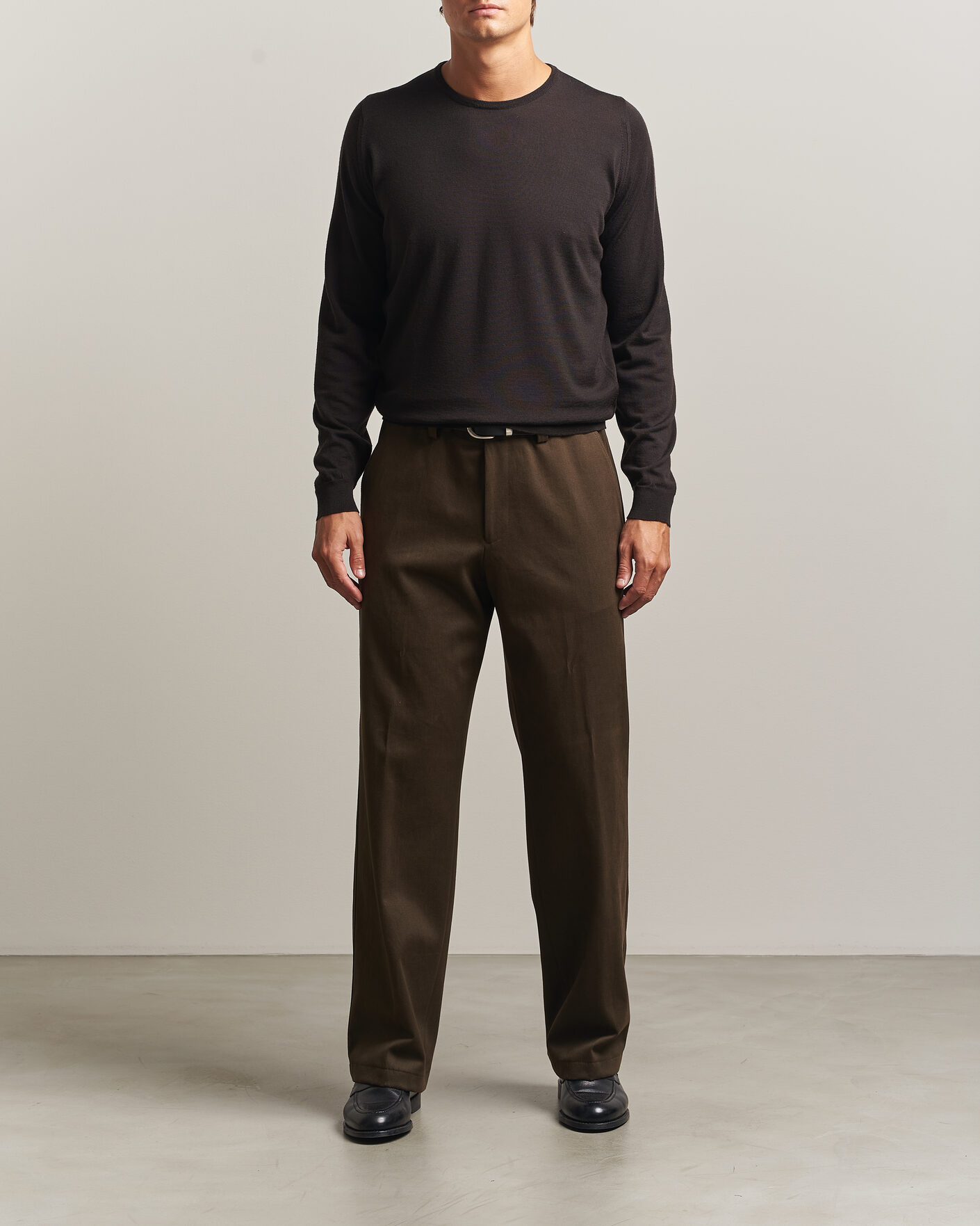 Homme | Pulls Et Tricots | John Smedley | Lundy Extra Fine Merino Crew Neck Faulkner Brown