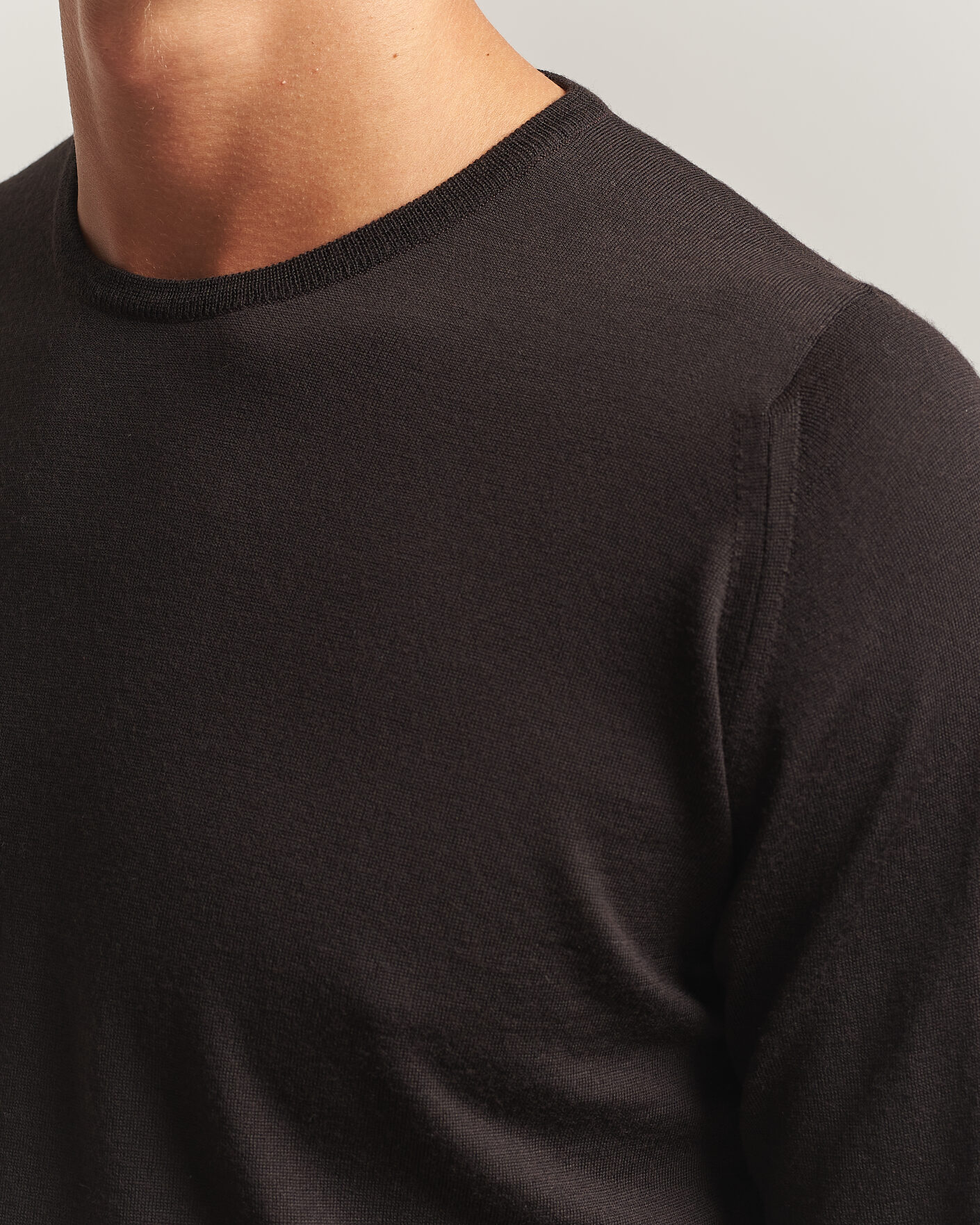 Homme | Pulls Et Tricots | John Smedley | Lundy Extra Fine Merino Crew Neck Faulkner Brown