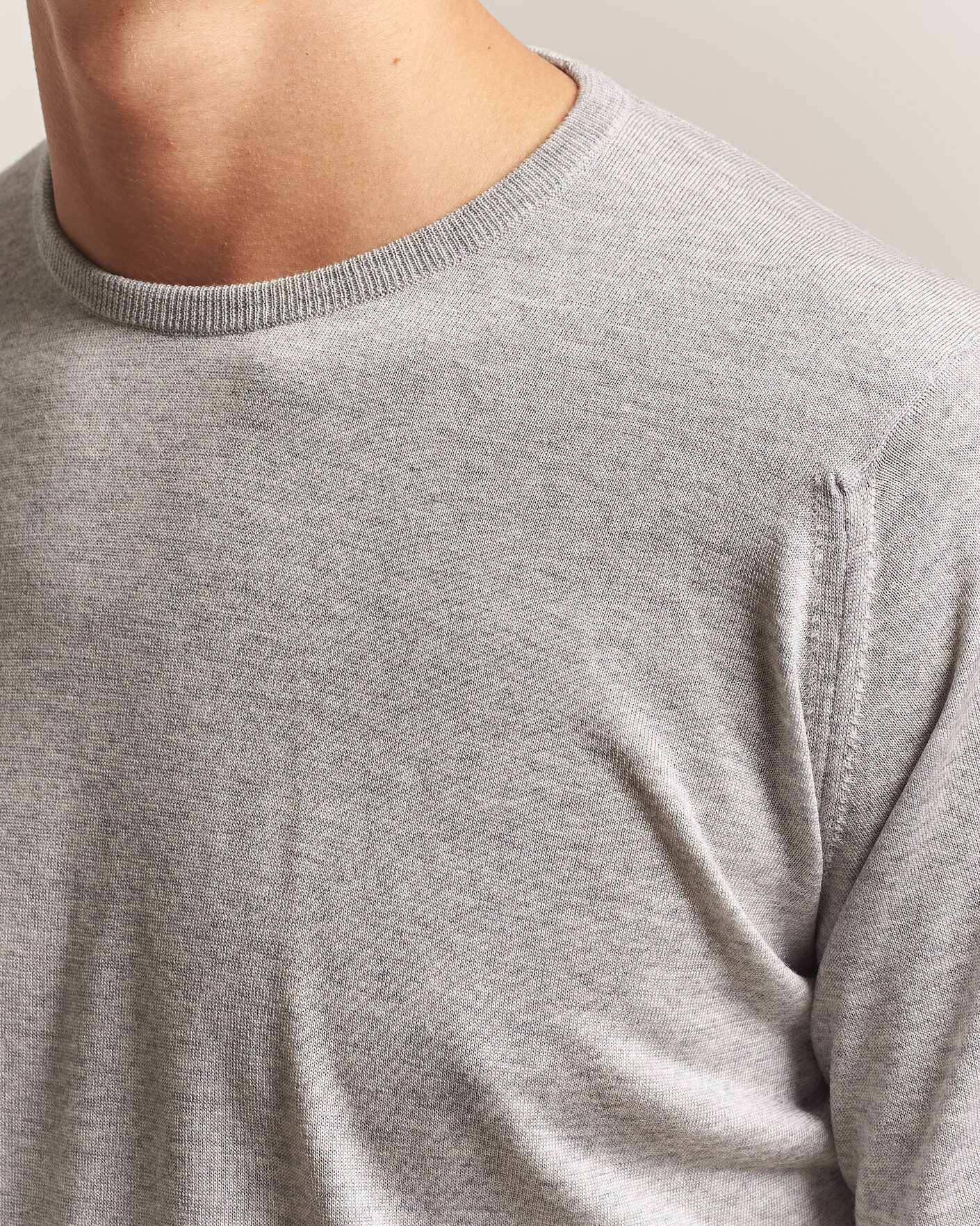 Homme | Pulls Et Tricots | John Smedley | Lundy Extra Fine Merino Crew Neck Nimbus Grey