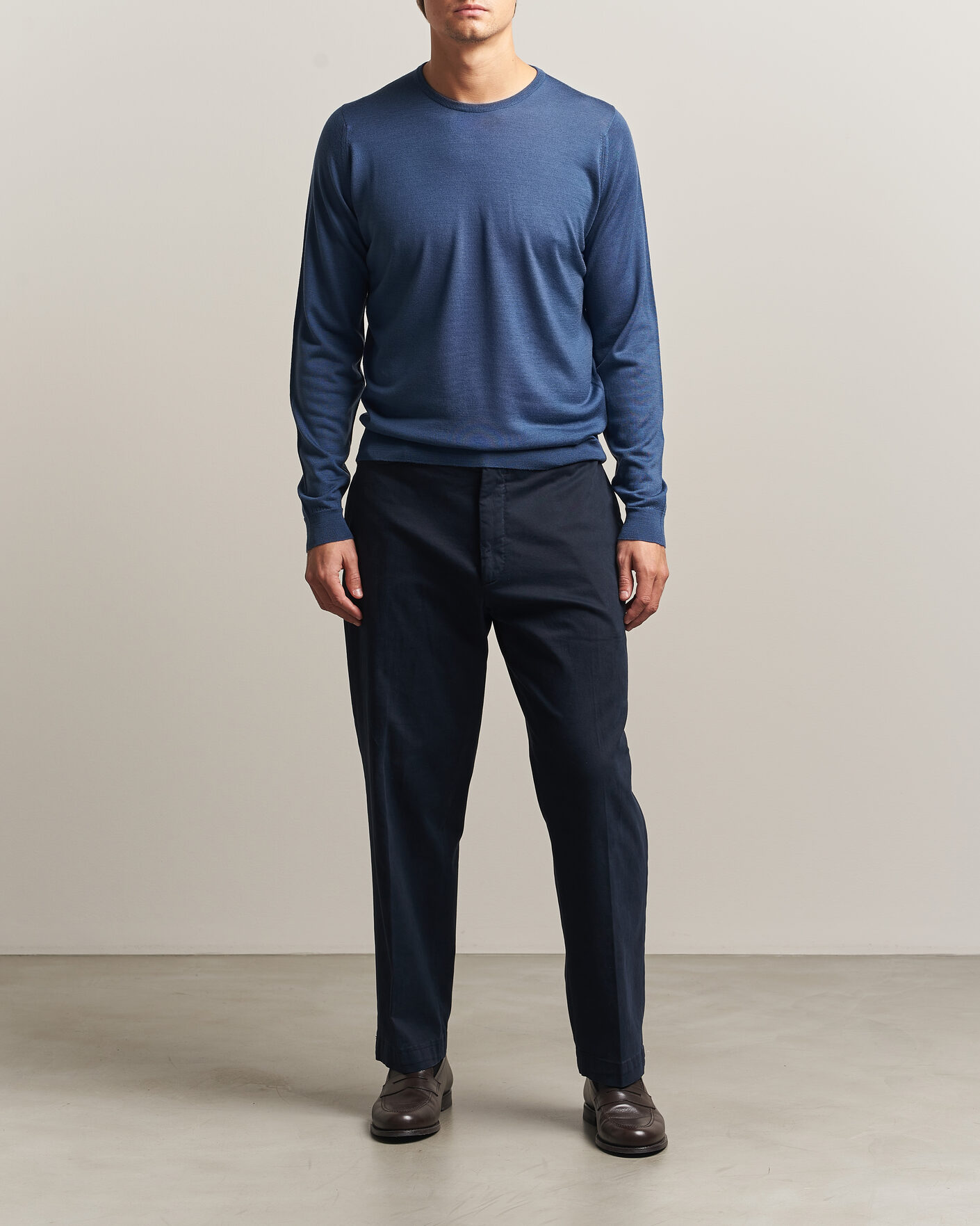 Homme | Pulls Et Tricots | John Smedley | Lundy Extra Fine Merino Crew Neck Teal Firth