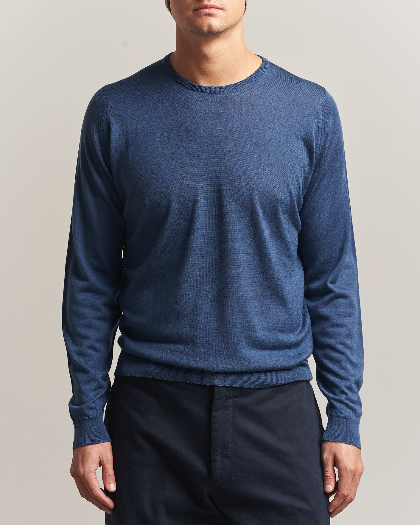 Homme | Pulls Et Tricots | John Smedley | Lundy Extra Fine Merino Crew Neck Teal Firth