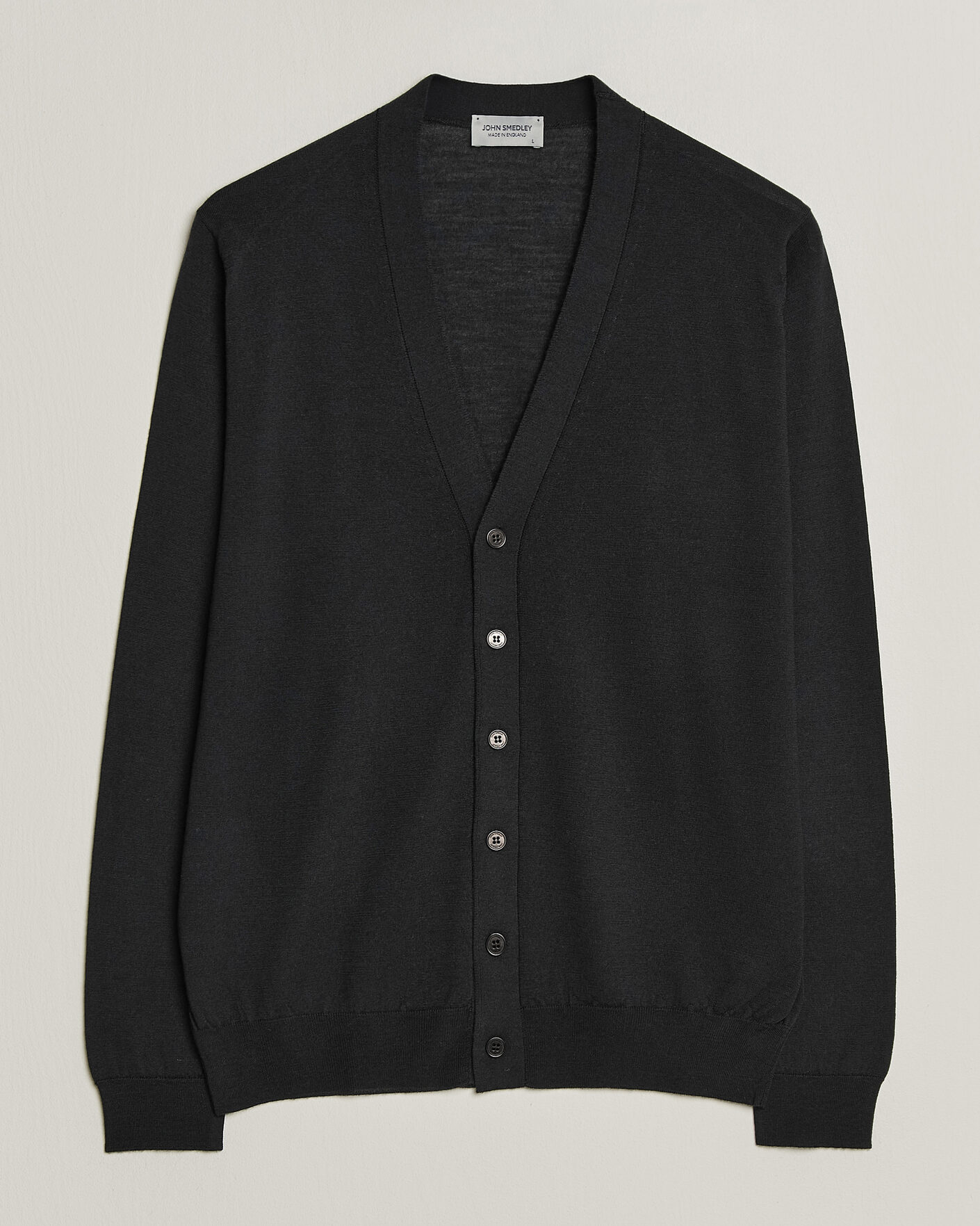Homme | Pulls Et Tricots | John Smedley | Bradrick Extra Fine Merino Cardigan Black