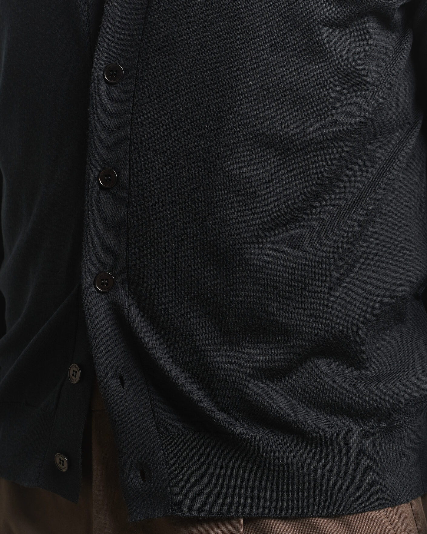 Homme | Pulls Et Tricots | John Smedley | Bradrick Extra Fine Merino Cardigan Black