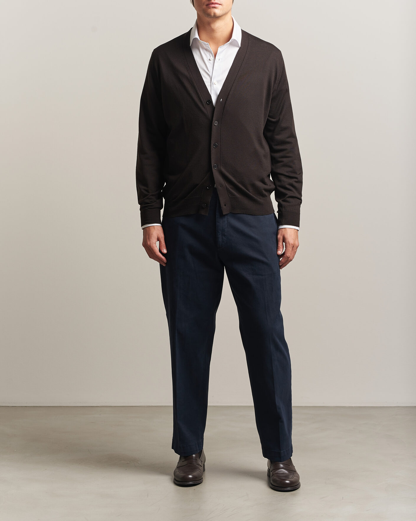 Homme | Pulls Et Tricots | John Smedley | Bradrick Extra Fine Merino Cardigan Faulkner Brown