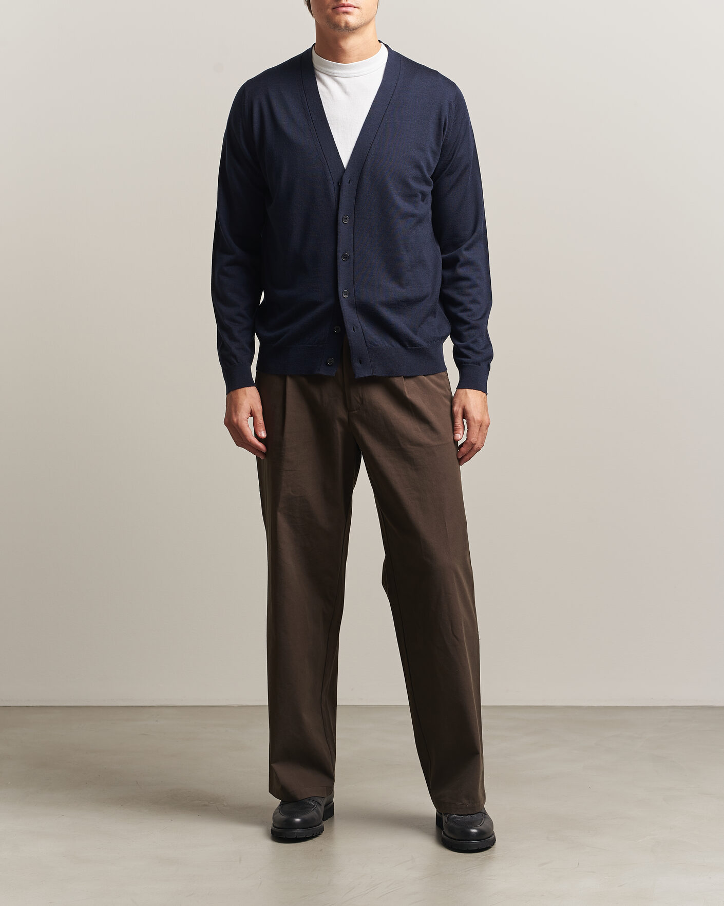 Homme | Pulls Et Tricots | John Smedley | Bradrick Extra Fine Merino Cardigan Midnight
