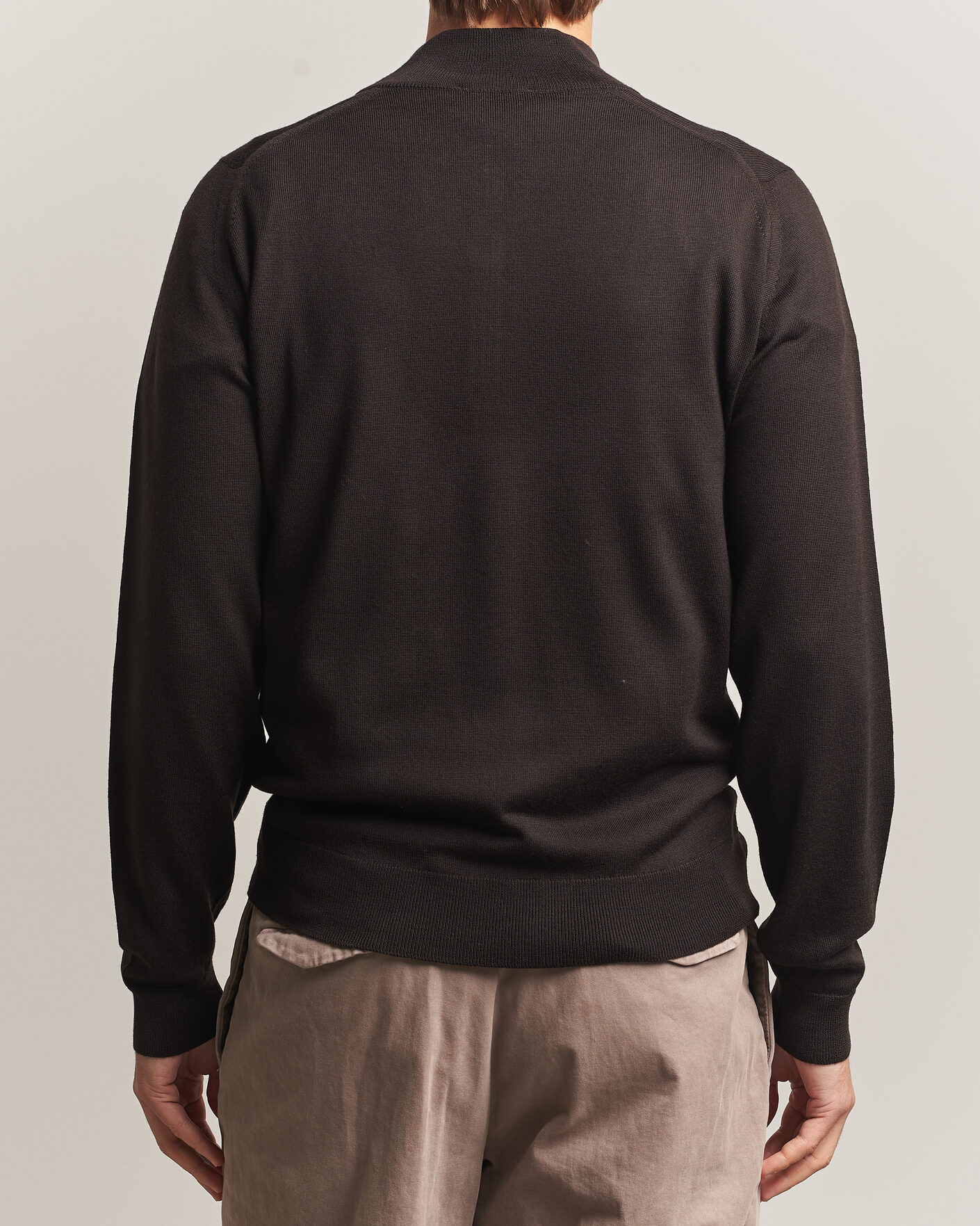 Homme | Pulls Et Tricots | John Smedley | Tapton Extra Fine Merino Half Zip Faulkner Brown