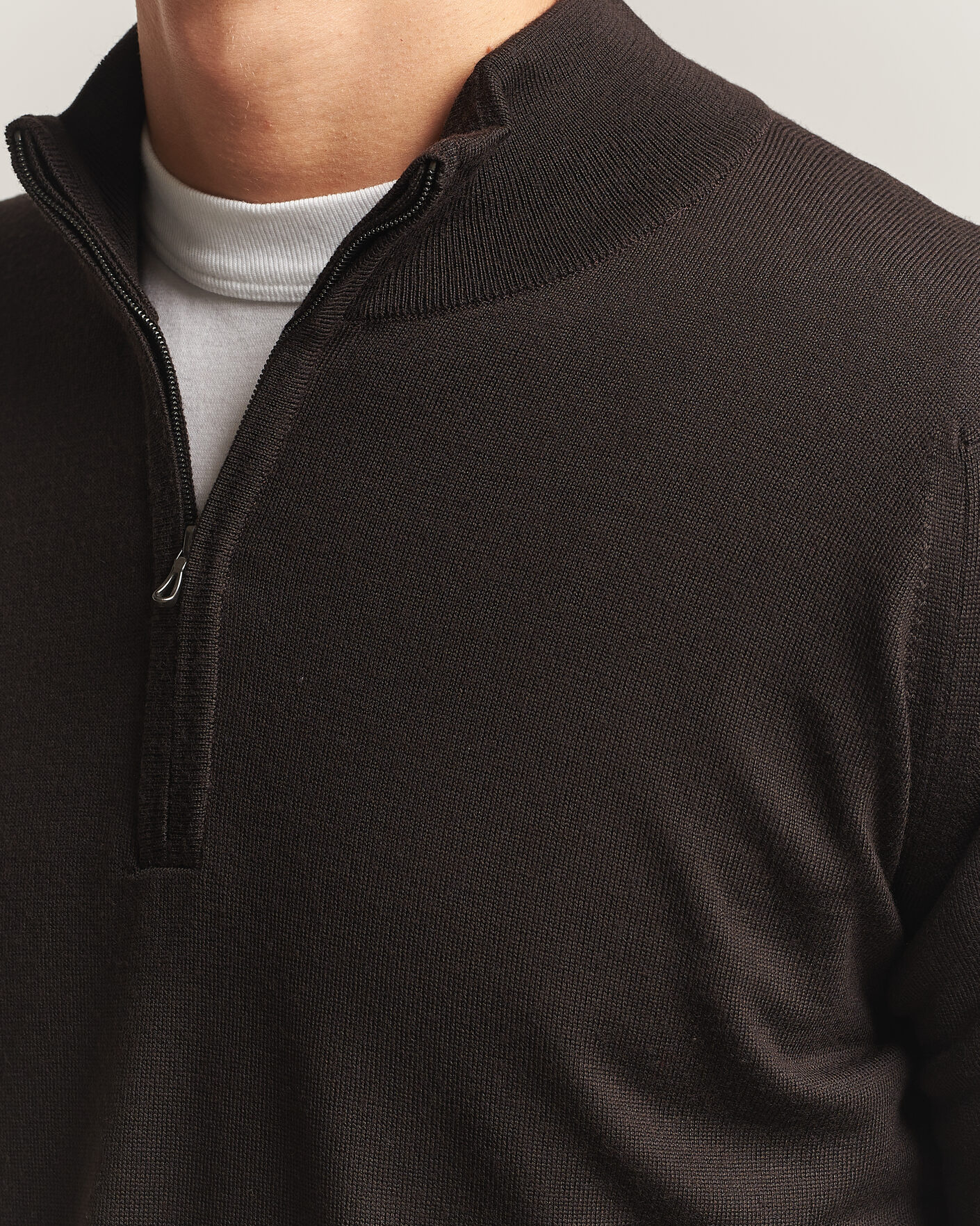 Homme | Pulls Et Tricots | John Smedley | Tapton Extra Fine Merino Half Zip Faulkner Brown