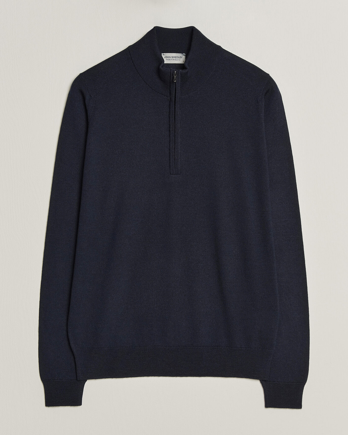 Homme | Pulls Et Tricots | John Smedley | Tapton Extra Fine Merino Half Zip Midnight