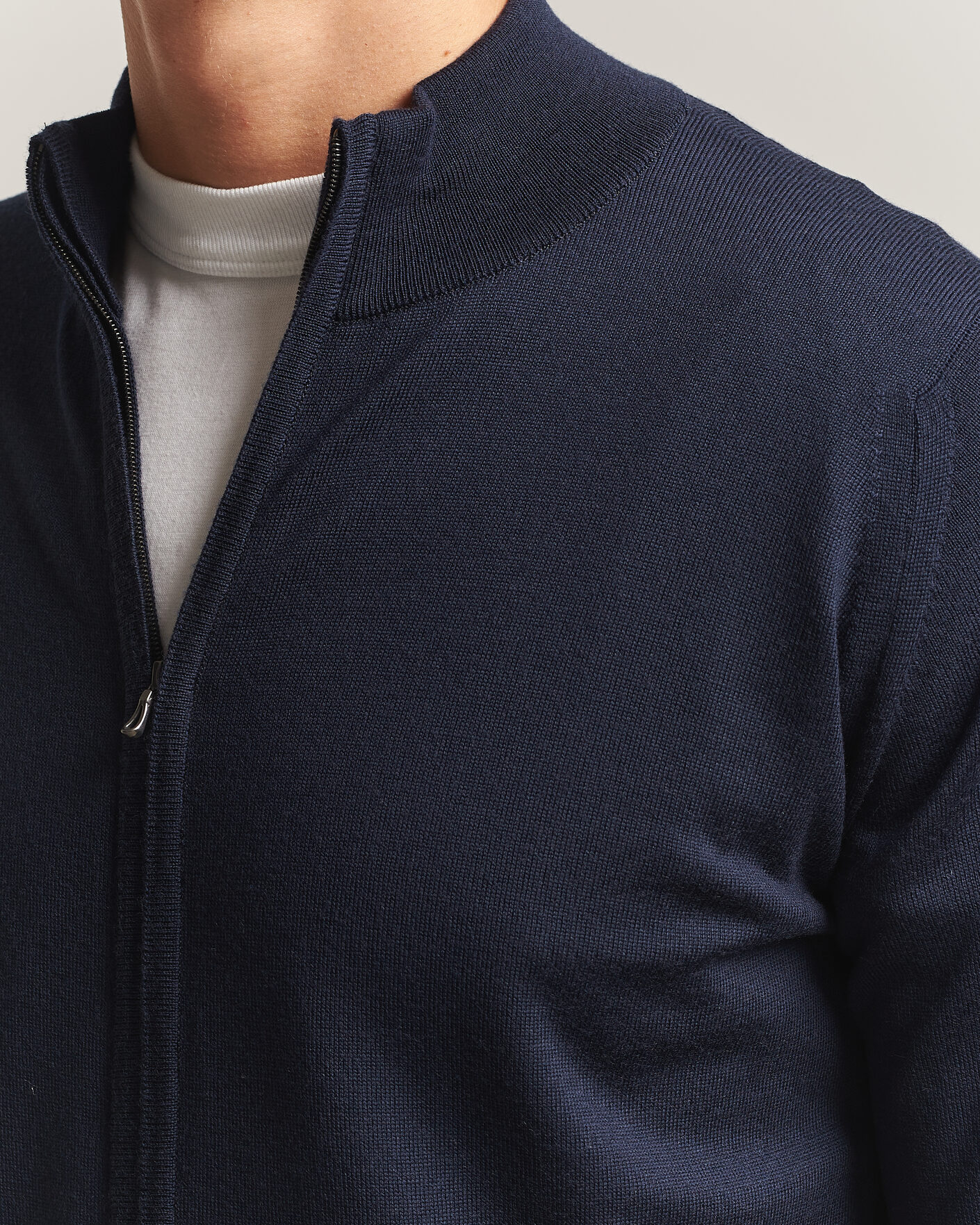 Homme | Pulls Et Tricots | John Smedley | Claygate Extra Fine Merino Full Zip Midnight