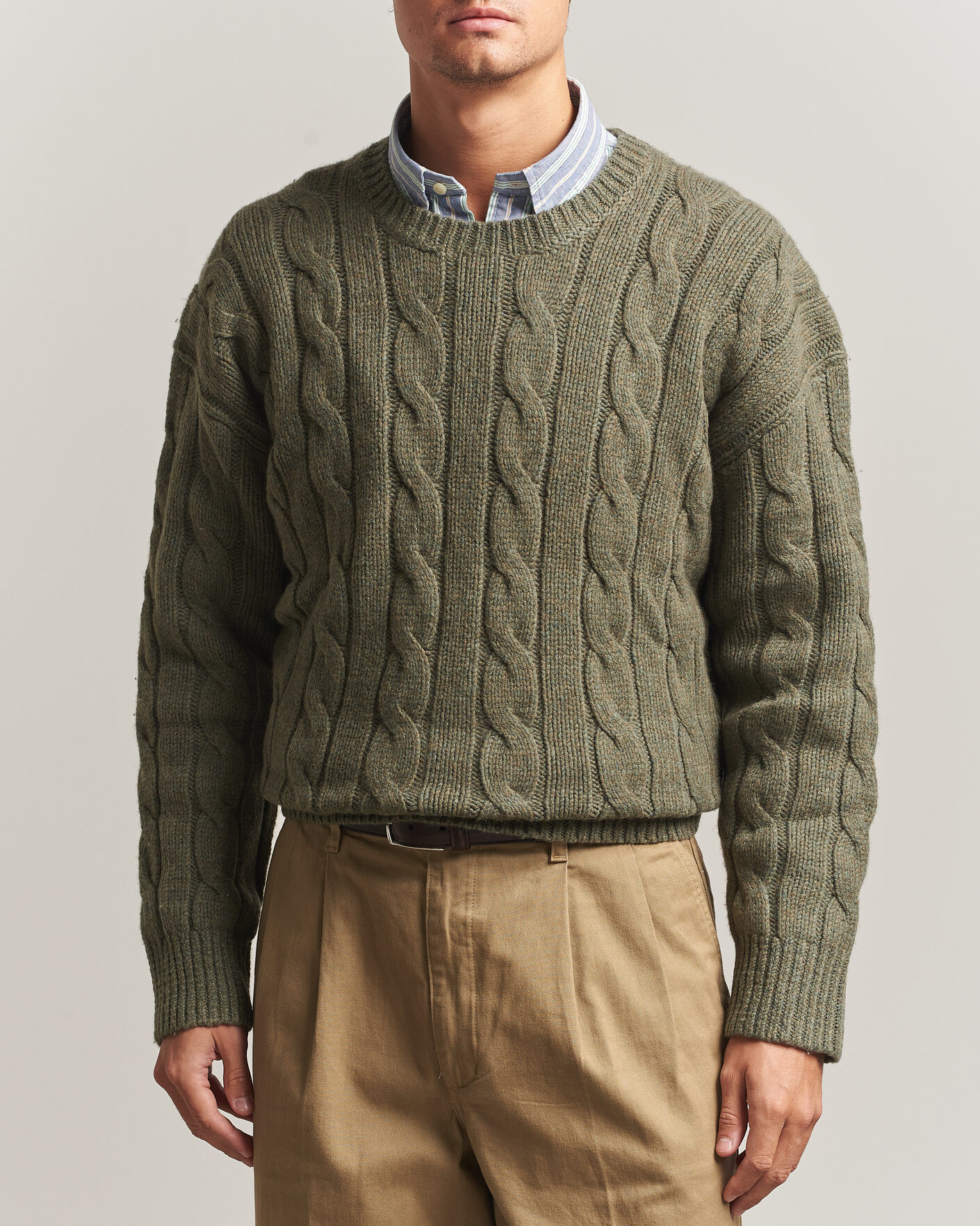 Homme | Pulls Et Tricots | Polo Ralph Lauren | Exploded Cabel Sweater Treron Olive