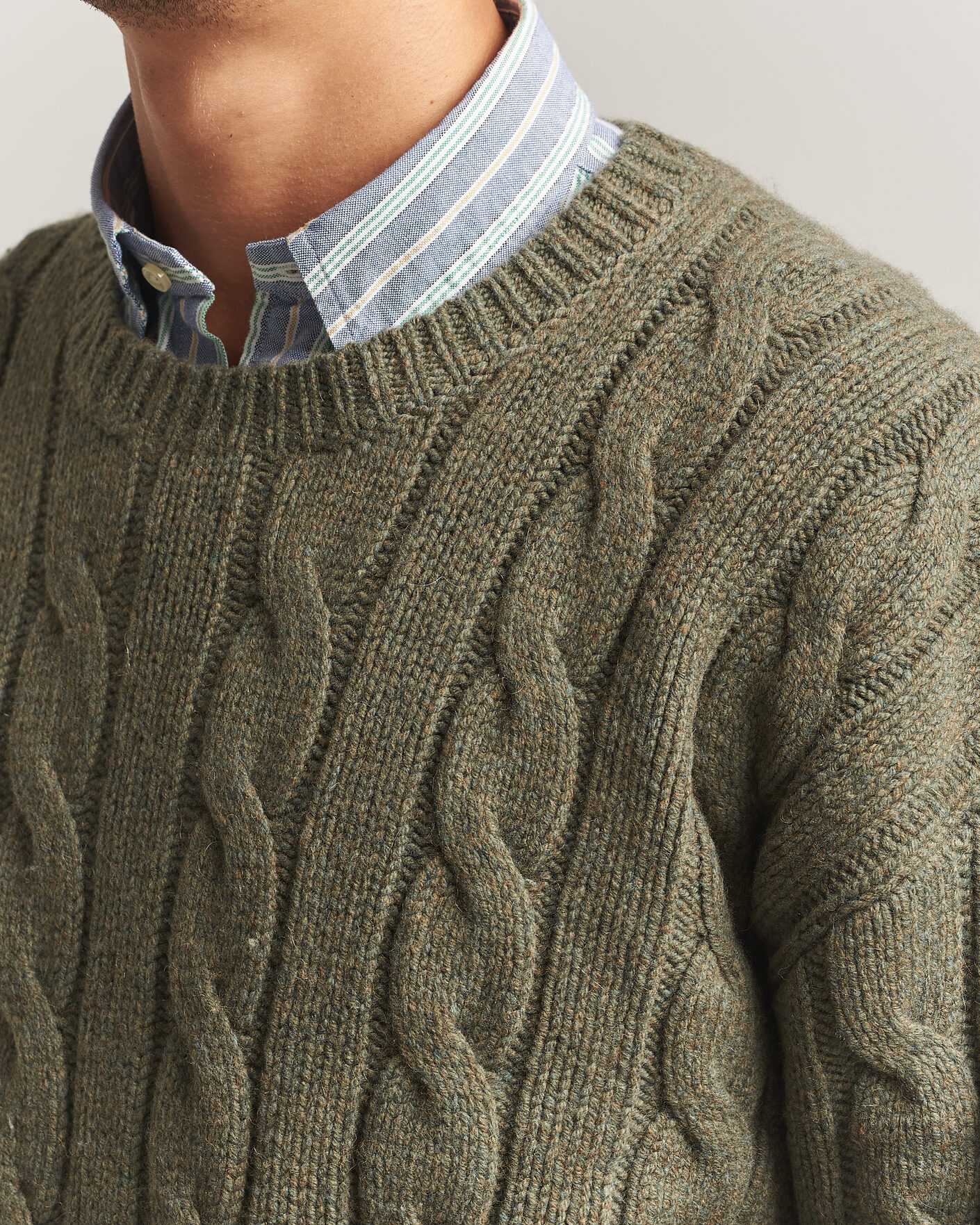 Homme | Pulls Et Tricots | Polo Ralph Lauren | Exploded Cabel Sweater Treron Olive