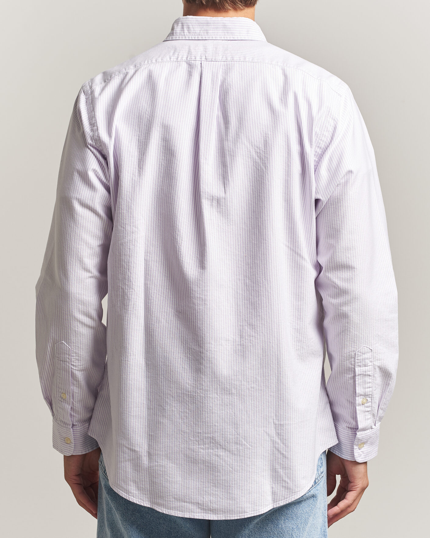 Homme | Chemises | Polo Ralph Lauren | Custom Fit Striped Oxford Shirt Lilac/White