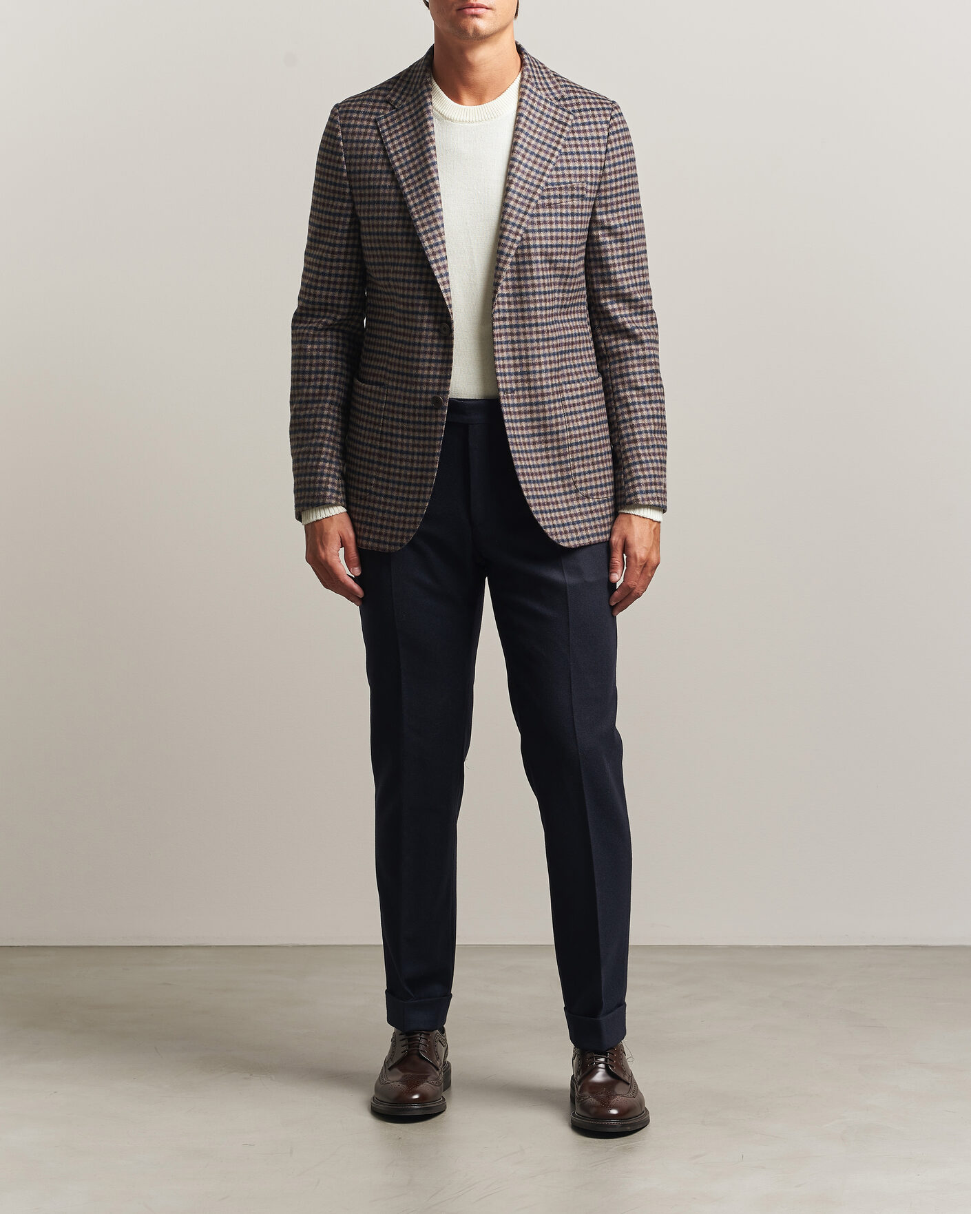 Homme | Blazers | Morris | Soft Check Blazer Brown