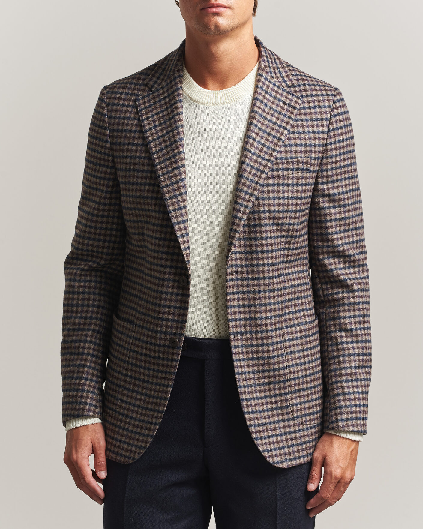 Homme | Blazers | Morris | Soft Check Blazer Brown
