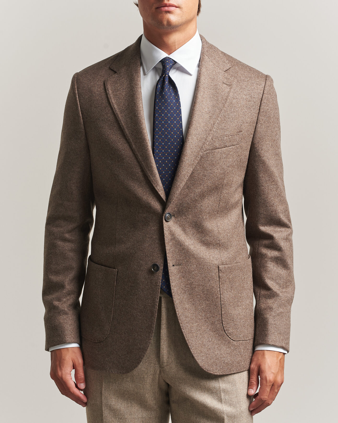Homme | Blazers | Morris | Wool Jersey Blazer Brown