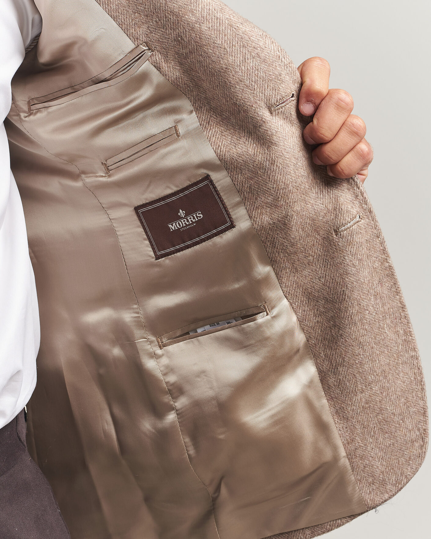 Homme | Blazers | Morris | Soft Herringbone Blazer Khaki