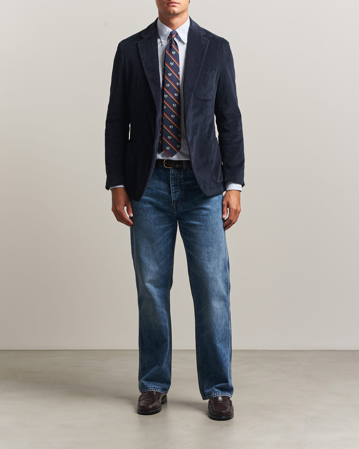 Homme | Blazers | Morris | Washed Cord Blazer Navy