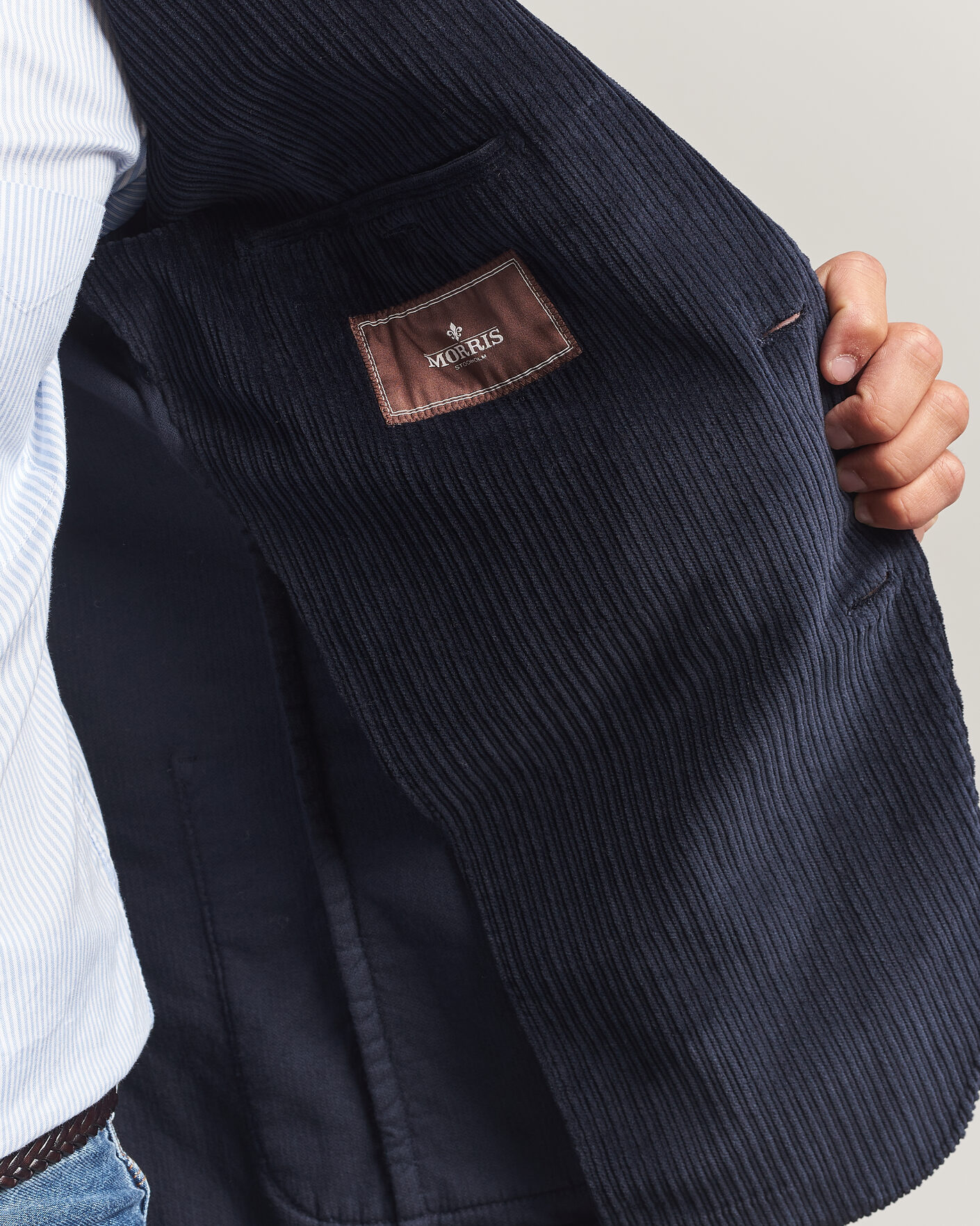 Homme | Blazers | Morris | Washed Cord Blazer Navy