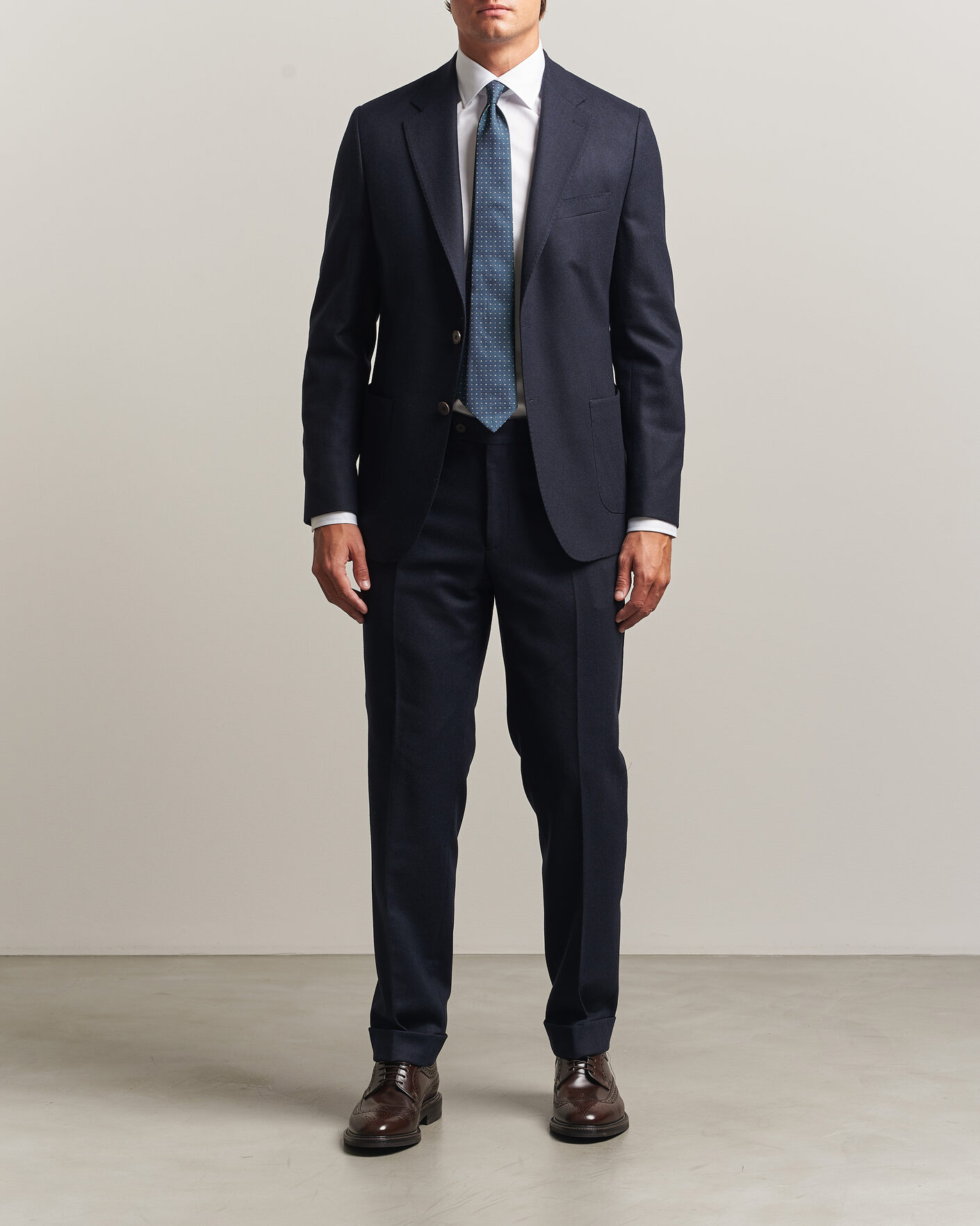 Homme | Blazers | Morris | Flannel Suit Blazer Navy