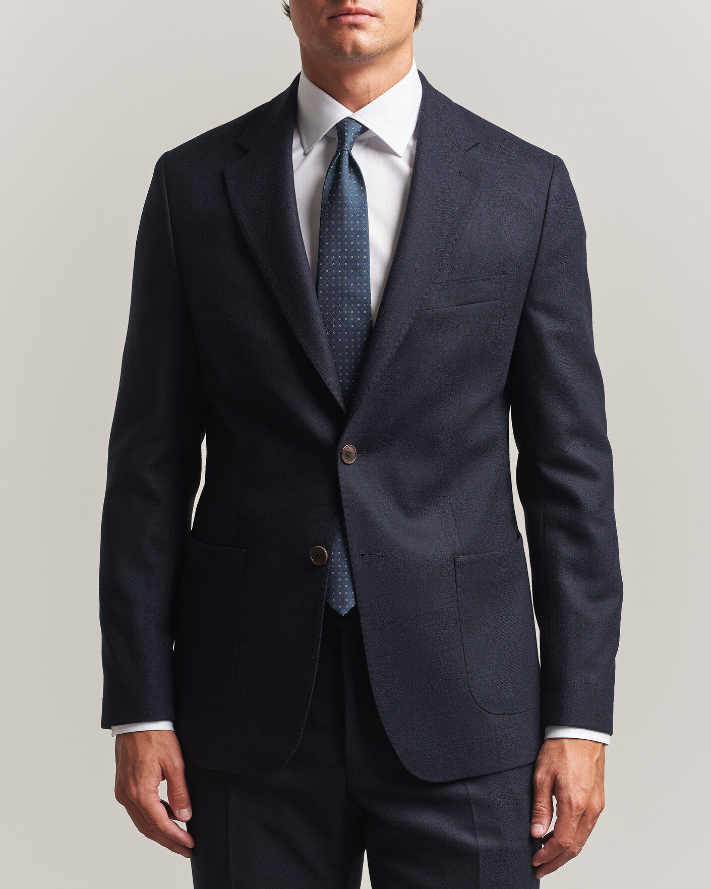 Homme | Blazers | Morris | Flannel Suit Blazer Navy