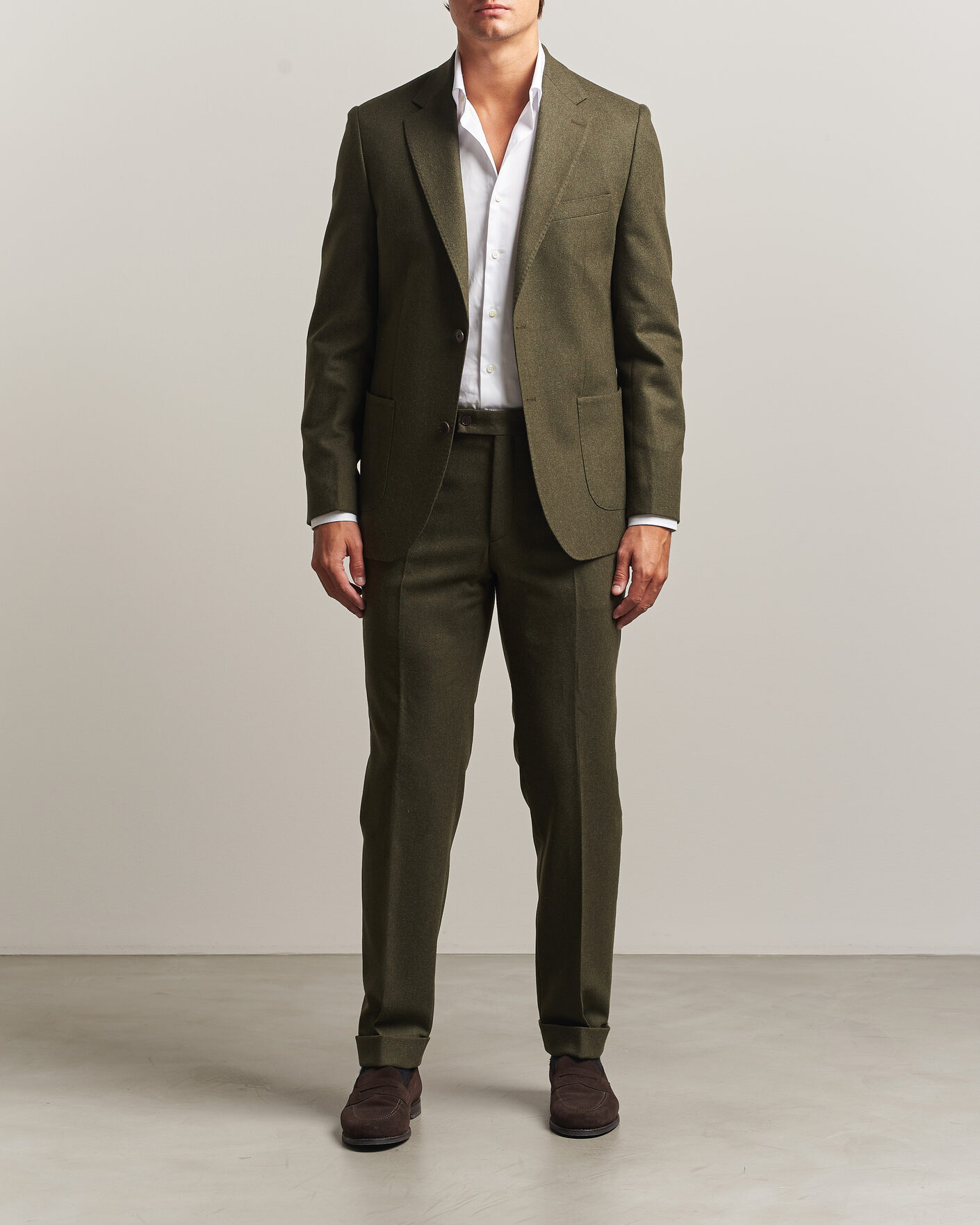 Homme | Blazers | Morris | Flannel Suit Blazer Green
