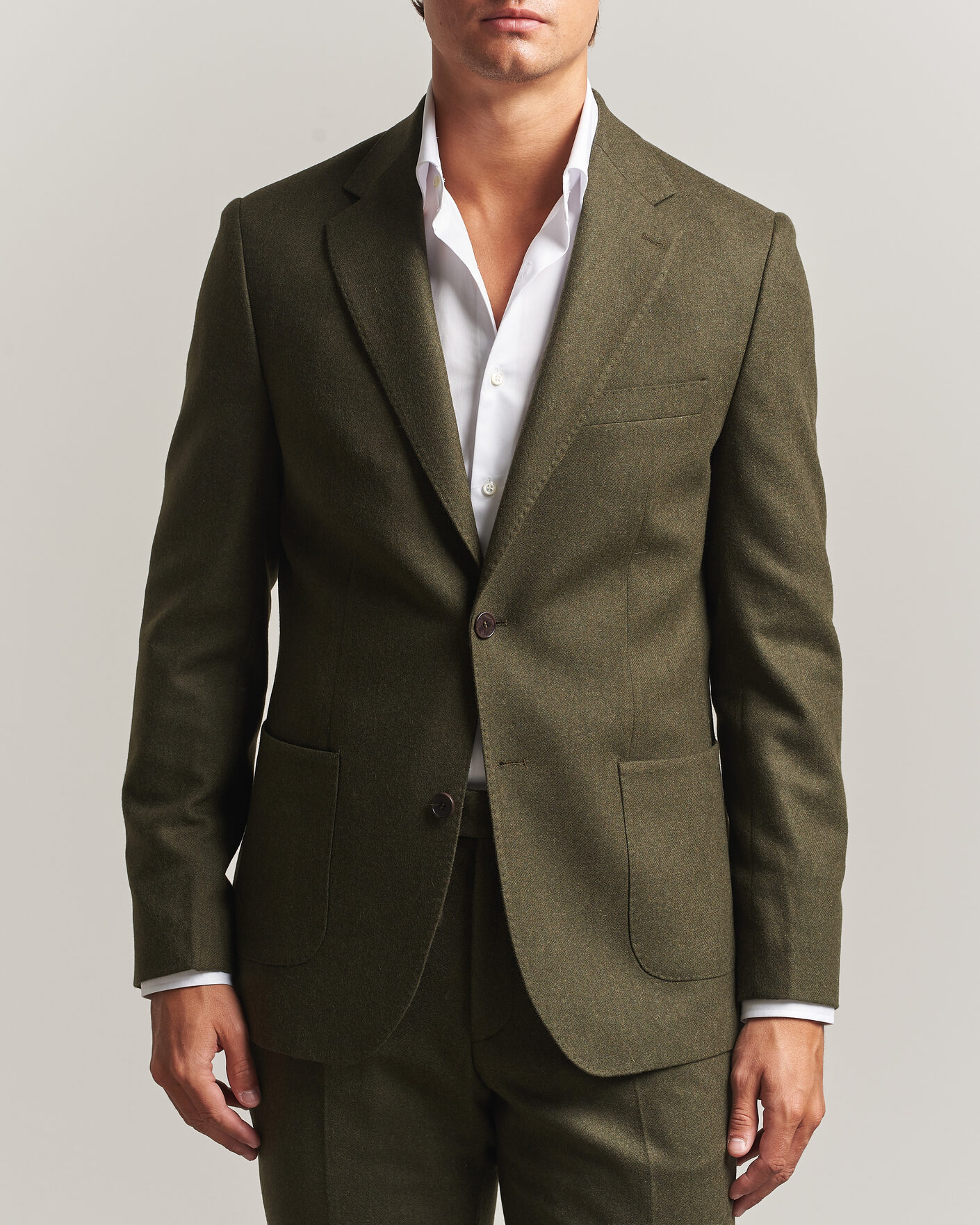 Homme | Blazers | Morris | Flannel Suit Blazer Green