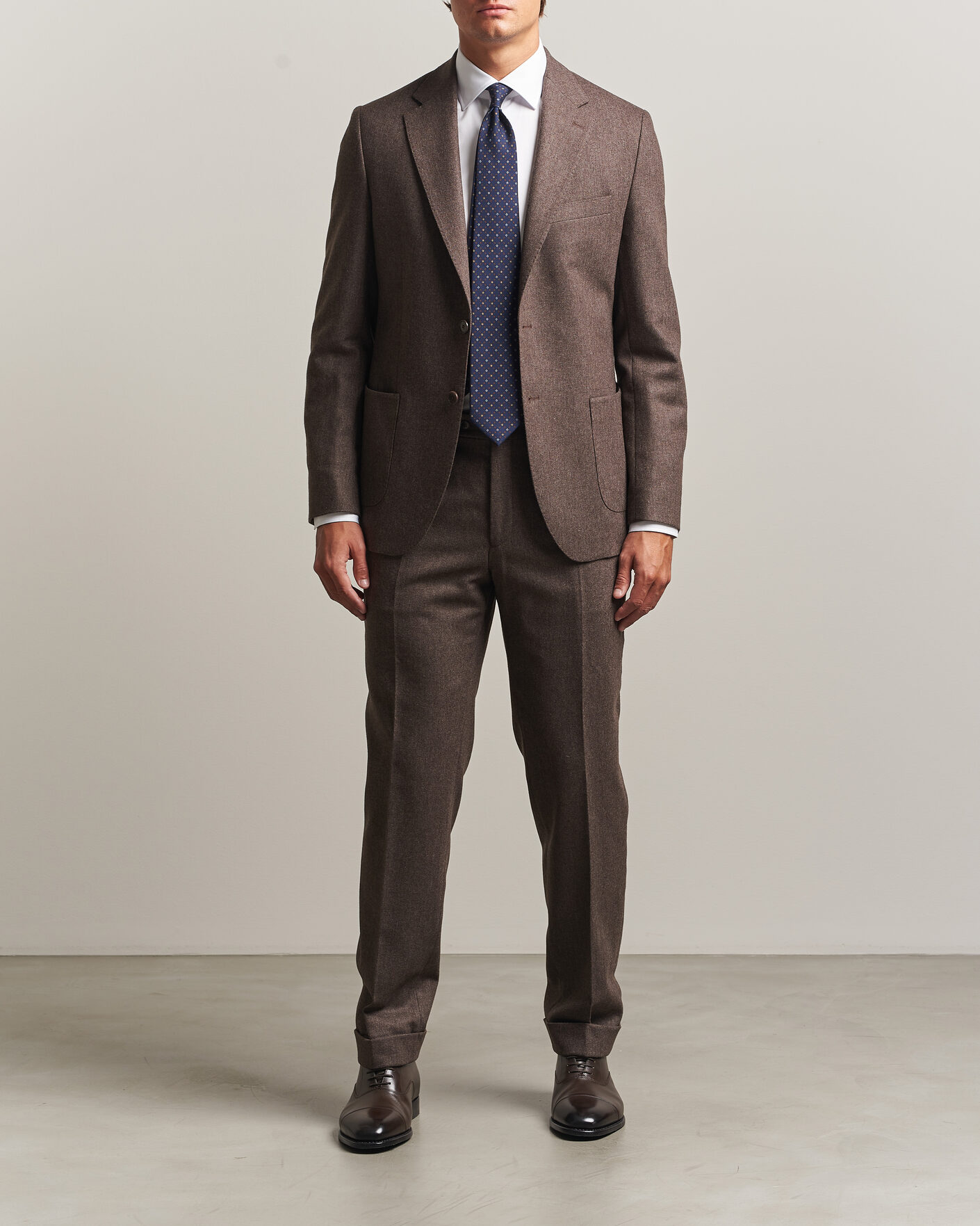 Homme | Blazers | Morris | Flannel Suit Blazer Brown
