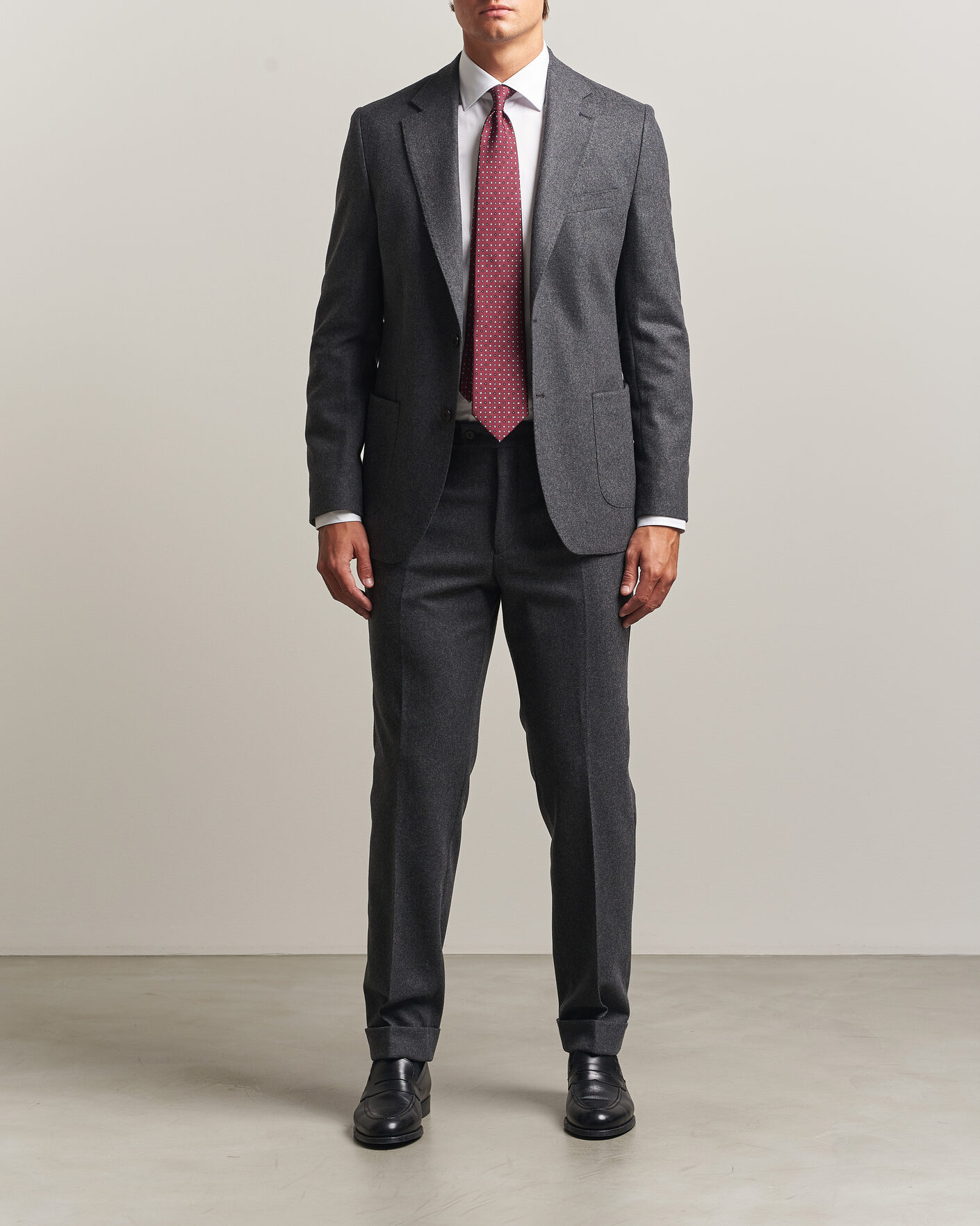 Homme | Blazers | Morris | Flannel Suit Blazer Grey