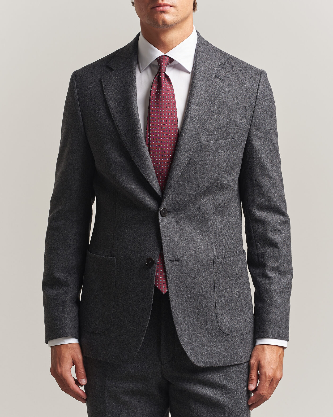 Homme | Blazers | Morris | Flannel Suit Blazer Grey