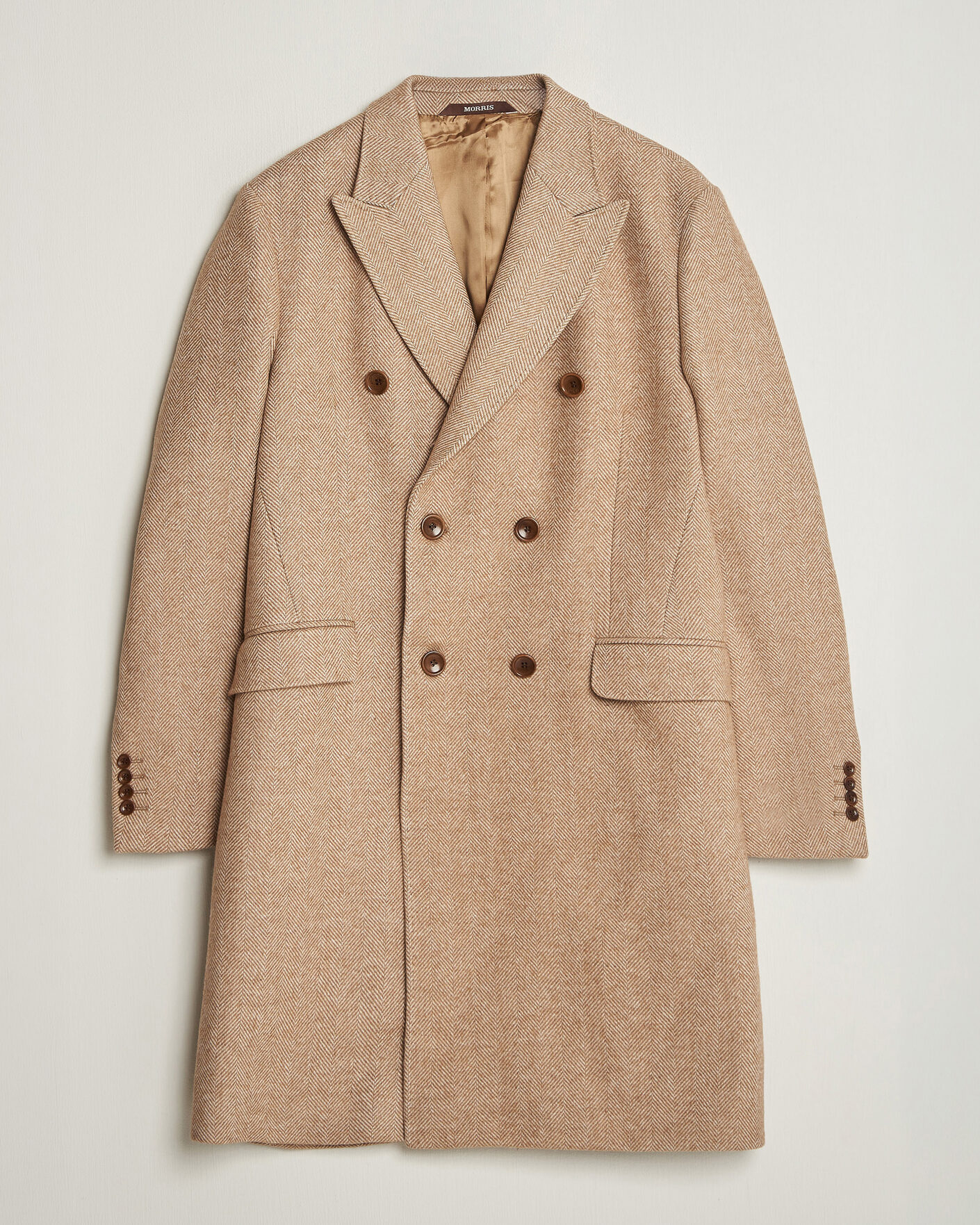 Homme | Manteaux Et Vestes | Morris | Herringbone DB Coat Camel