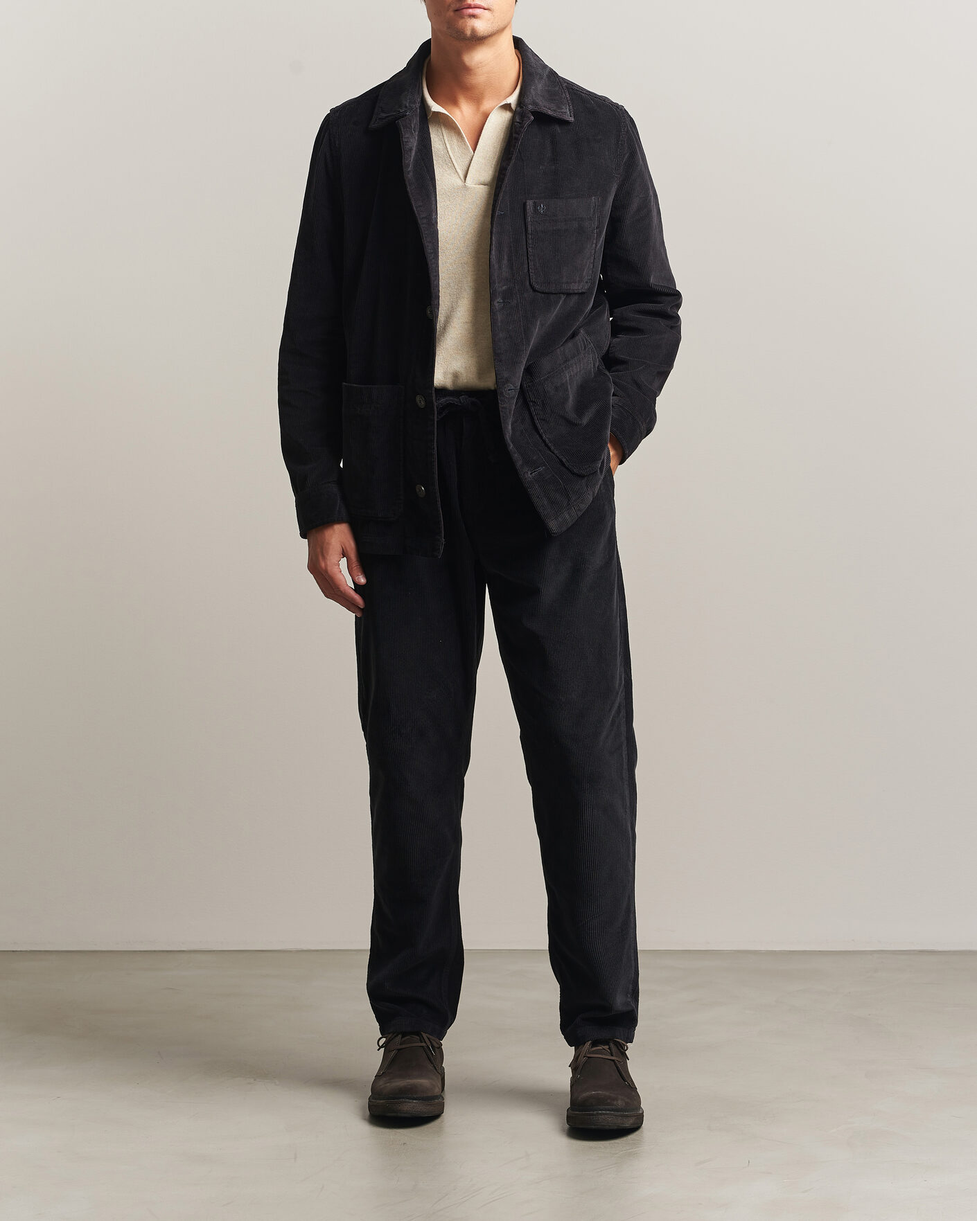 Homme | Chemises | Morris | Fenix Cord Shirt Jacket Blue
