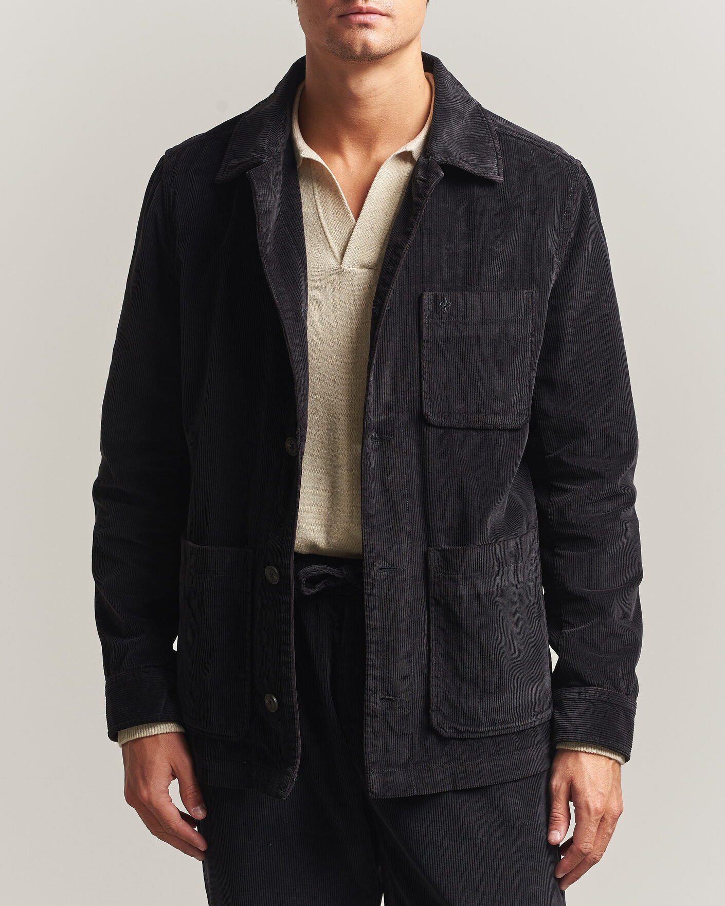 Homme | Chemises | Morris | Fenix Cord Shirt Jacket Blue