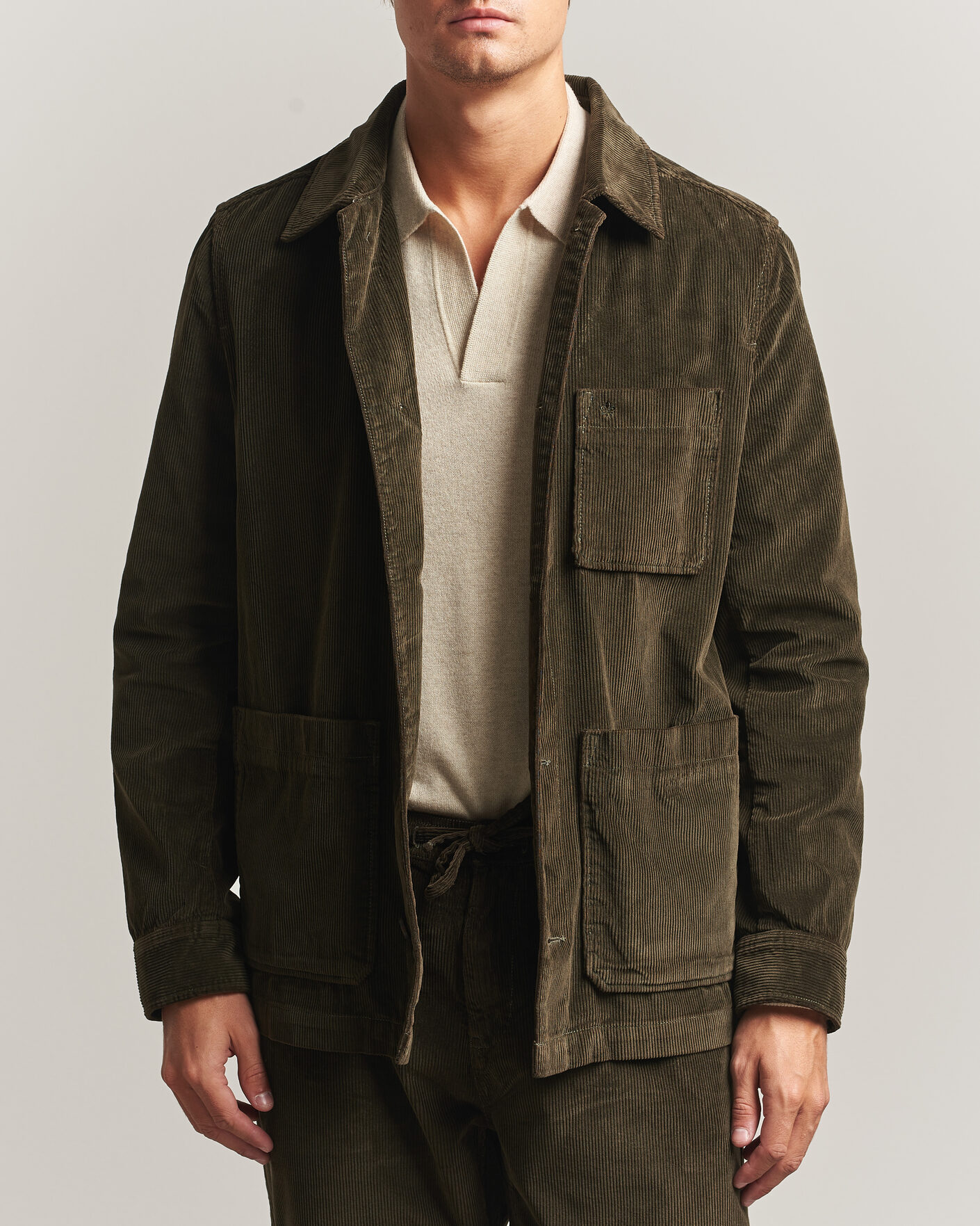 Homme | Chemises | Morris | Fenix Cord Shirt Jacket Olive