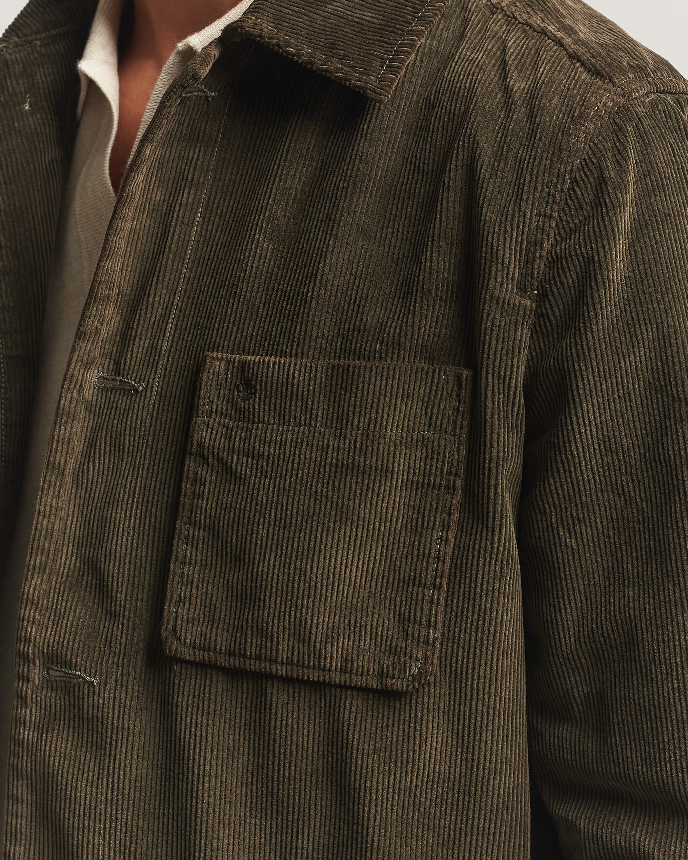 Homme | Chemises | Morris | Fenix Cord Shirt Jacket Olive