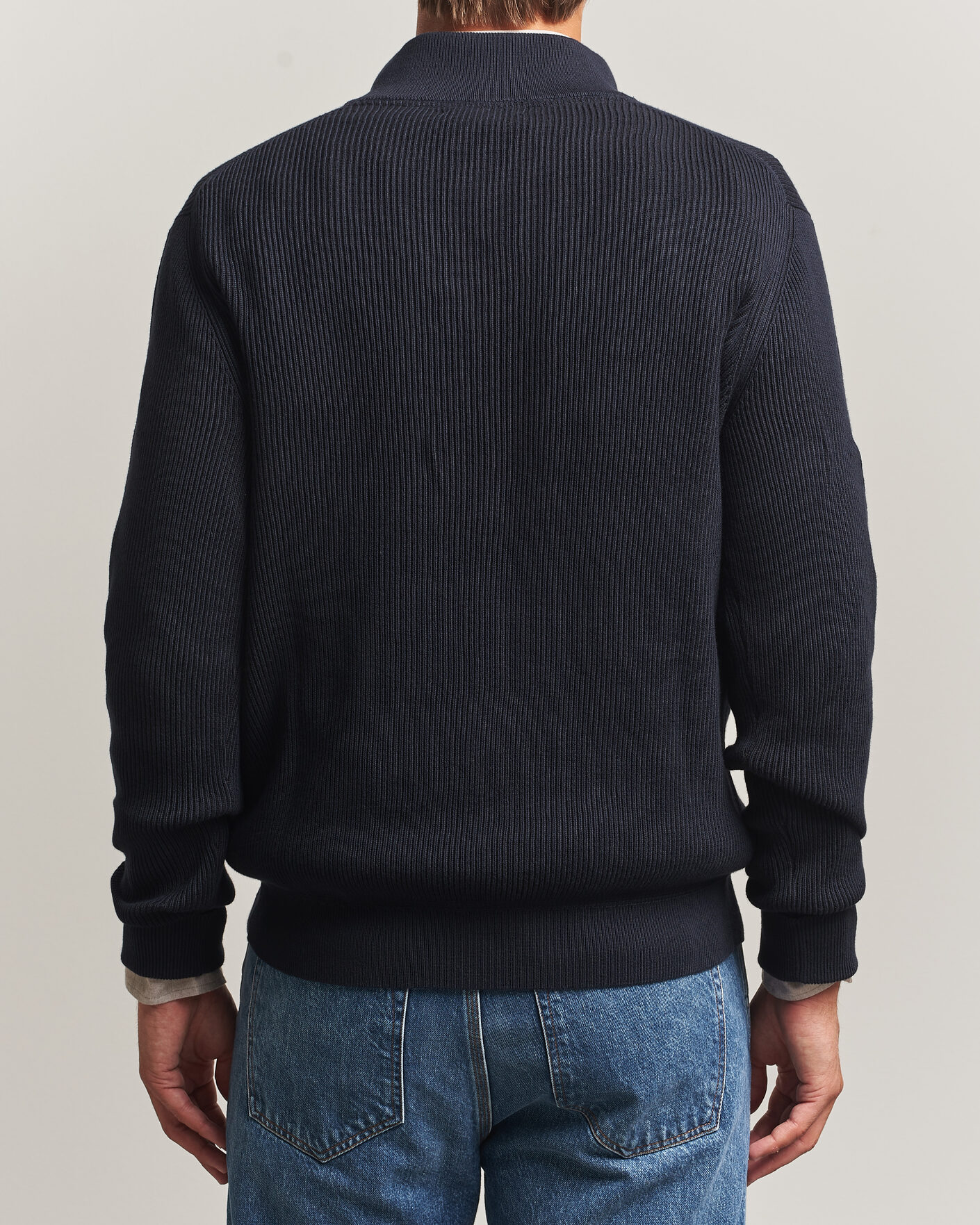 Homme | Pulls Et Tricots | Morris | Niall Half Button Sweater Old Blue