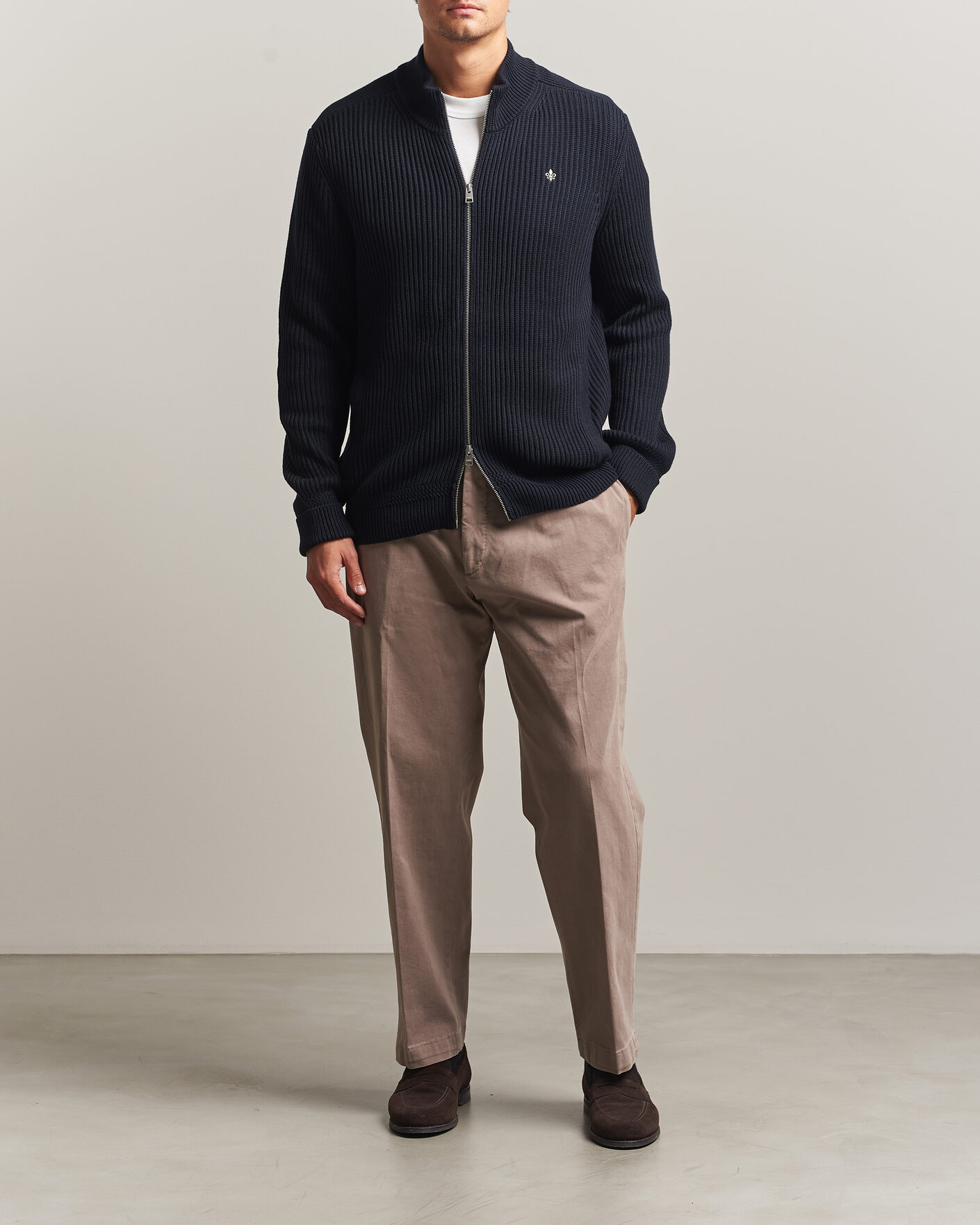 Homme | Pulls Et Tricots | Morris | Duncan Zip Cardigan Old Blue